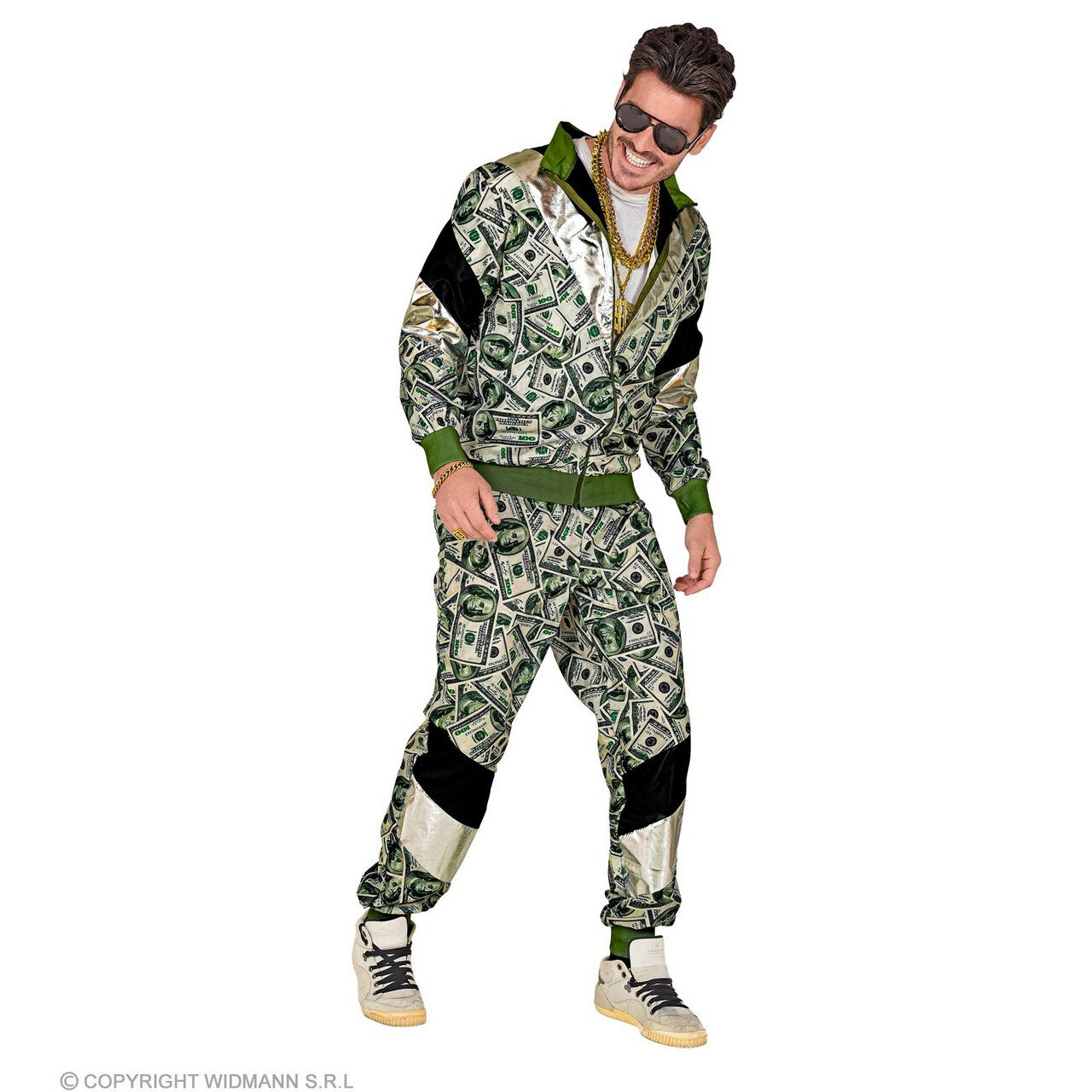Op deze afbeelding zie je een Kostuums, van het merk Widmann. Million Dollar Cash Flow Kostuum