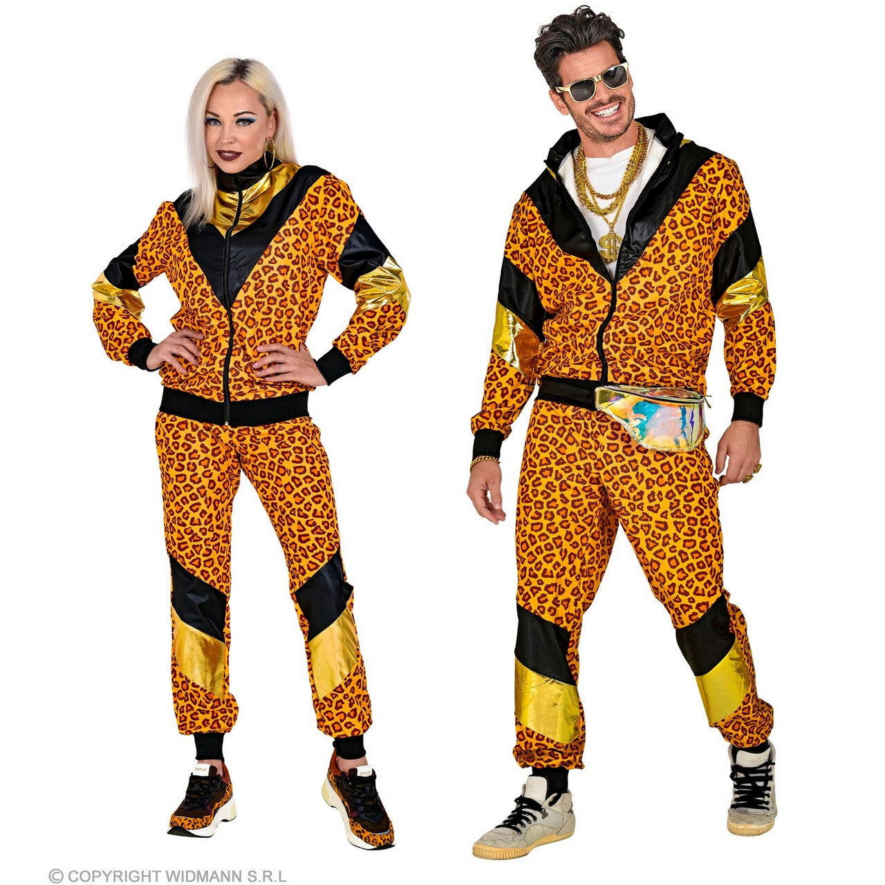 Op deze afbeelding zie je een Kostuums, van het merk Widmann. Wilde Jaren 80 Panter Kostuum