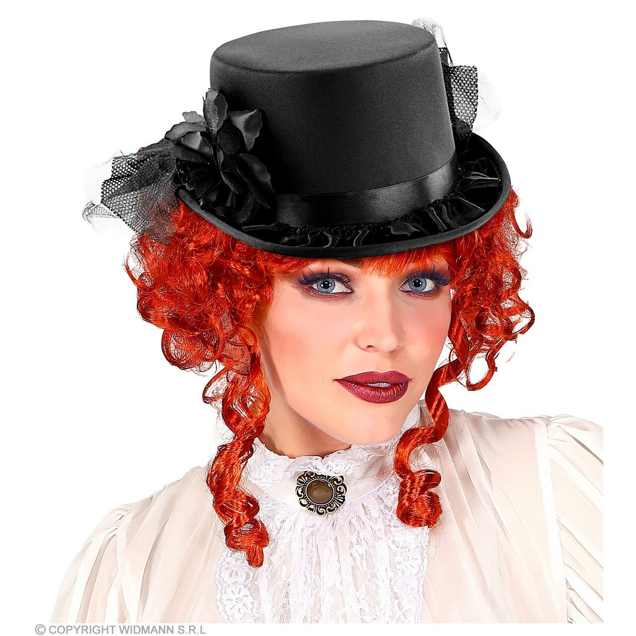 Op deze afbeelding zie je een Accessoires, van het merk Widmann. Deftige Hoge Hoed Dames Cornelia
