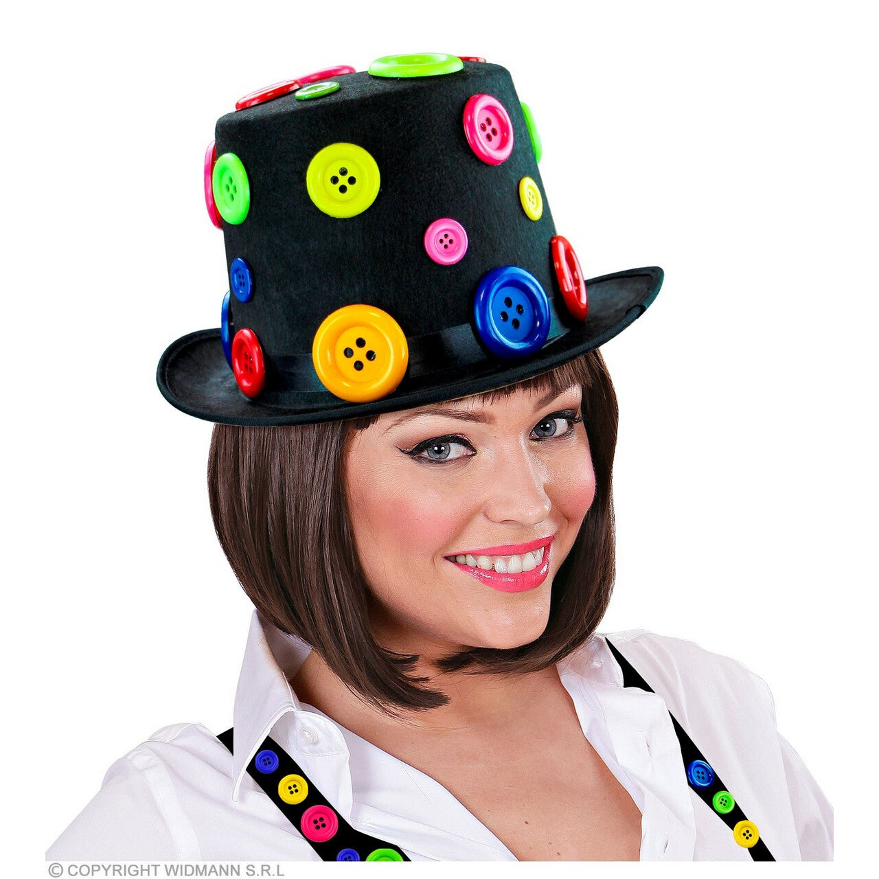 Op deze afbeelding zie je een Accessoires, van het merk Widmann. Knoop Op Je Hoofd Hoed