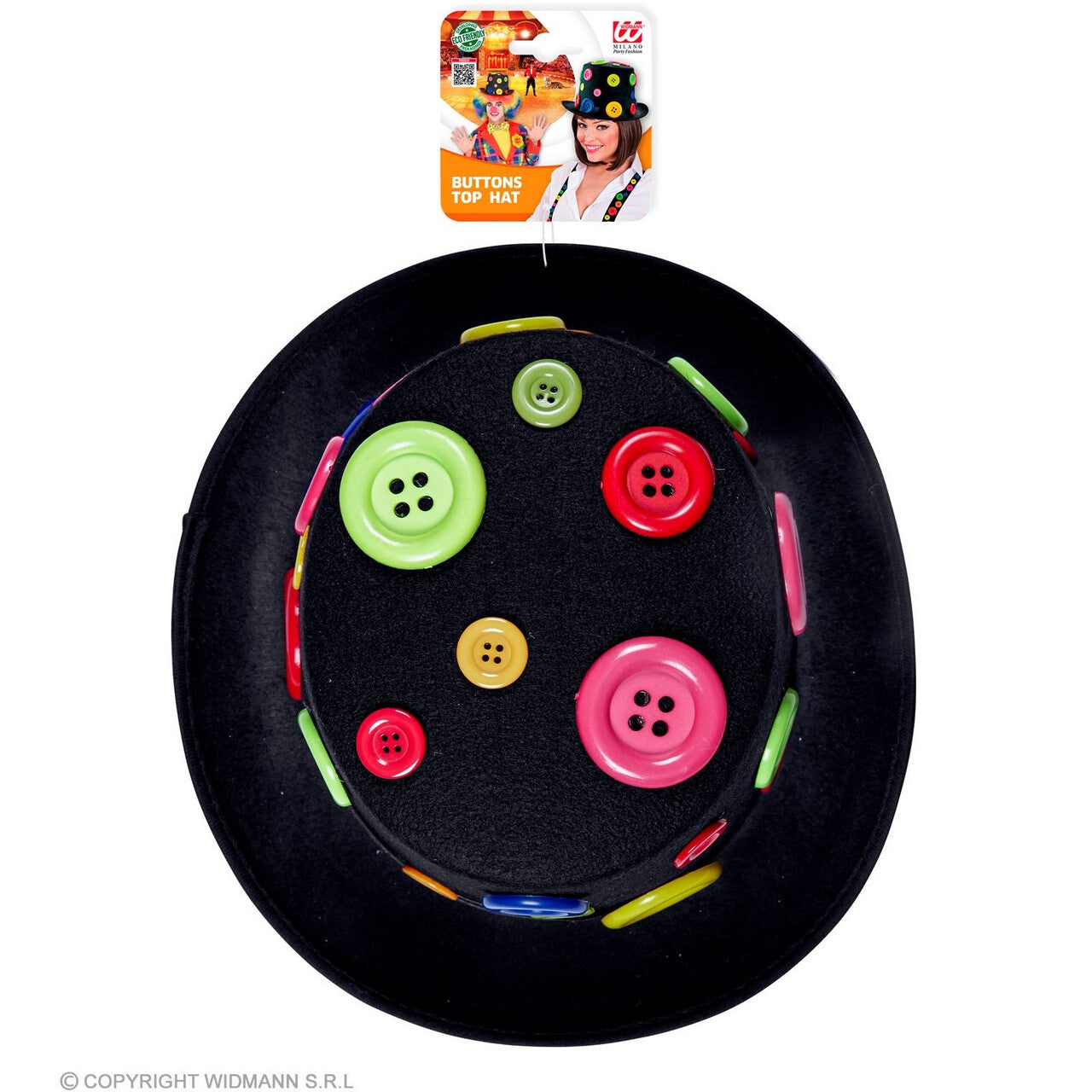 Op deze afbeelding zie je een Accessoires, van het merk Widmann. Knoop Op Je Hoofd Hoed