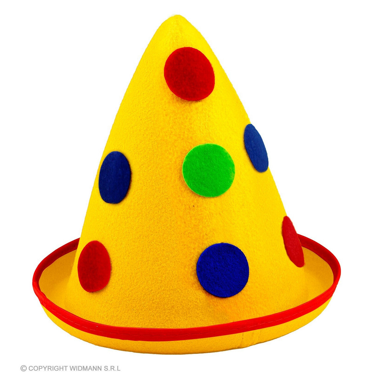 Op deze afbeelding zie je een Accessoires, van het merk Widmann. Hoed Clown Stippel De Clown Geel