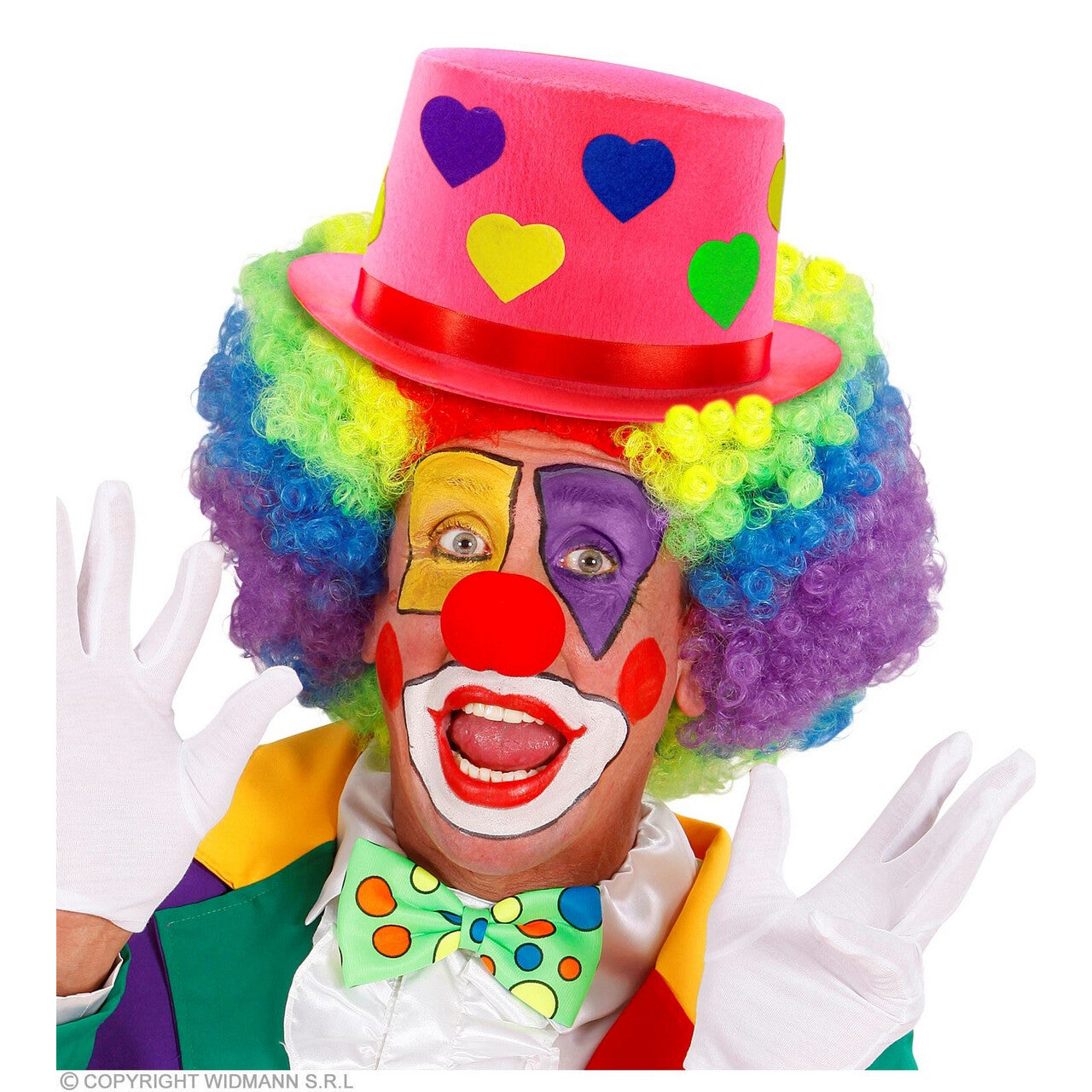Op deze afbeelding zie je een Accessoires, van het merk Widmann. Verliefde Clown Hoed Roze
