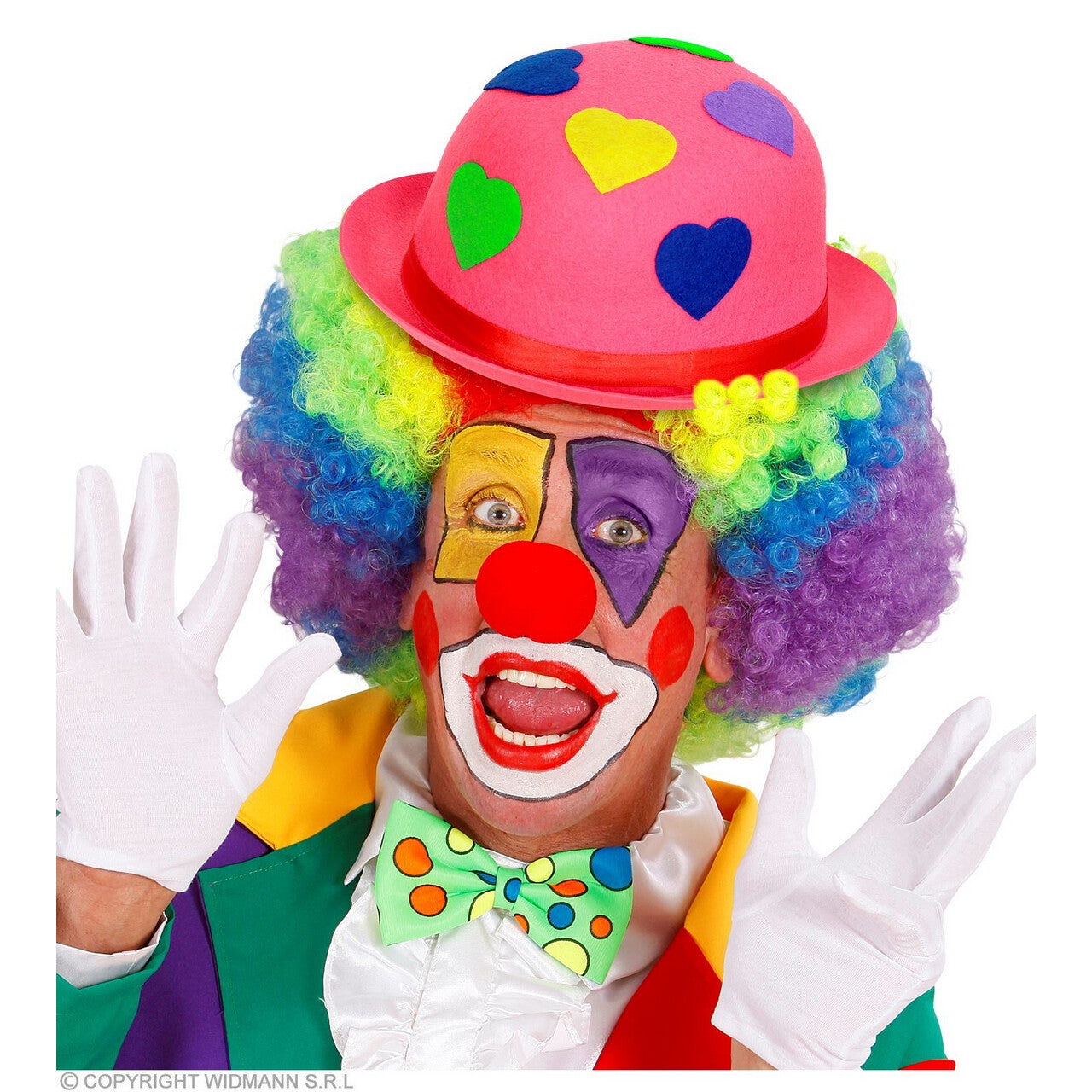 Op deze afbeelding zie je een Accessoires, van het merk Widmann. Alleen Maar Liefde Bolhoed Clown Roze