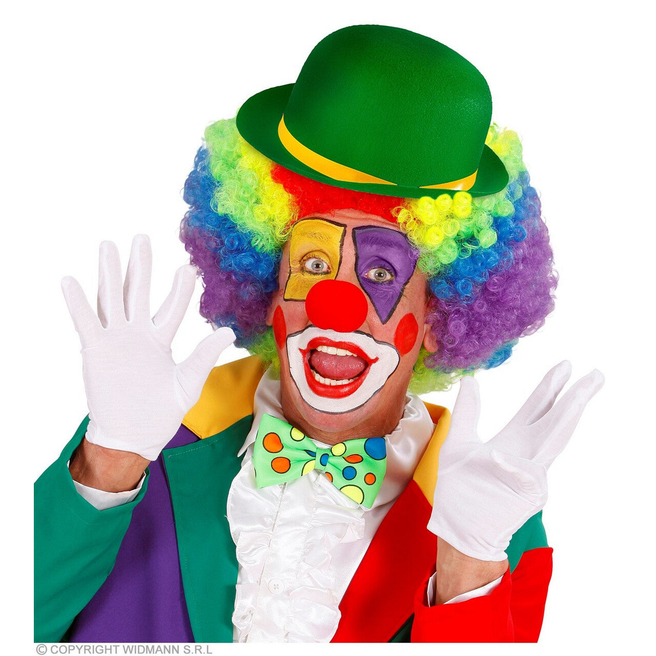 Op deze afbeelding zie je een Accessoires, van het merk Widmann. Bolhoed Groen Met Geel Lintje