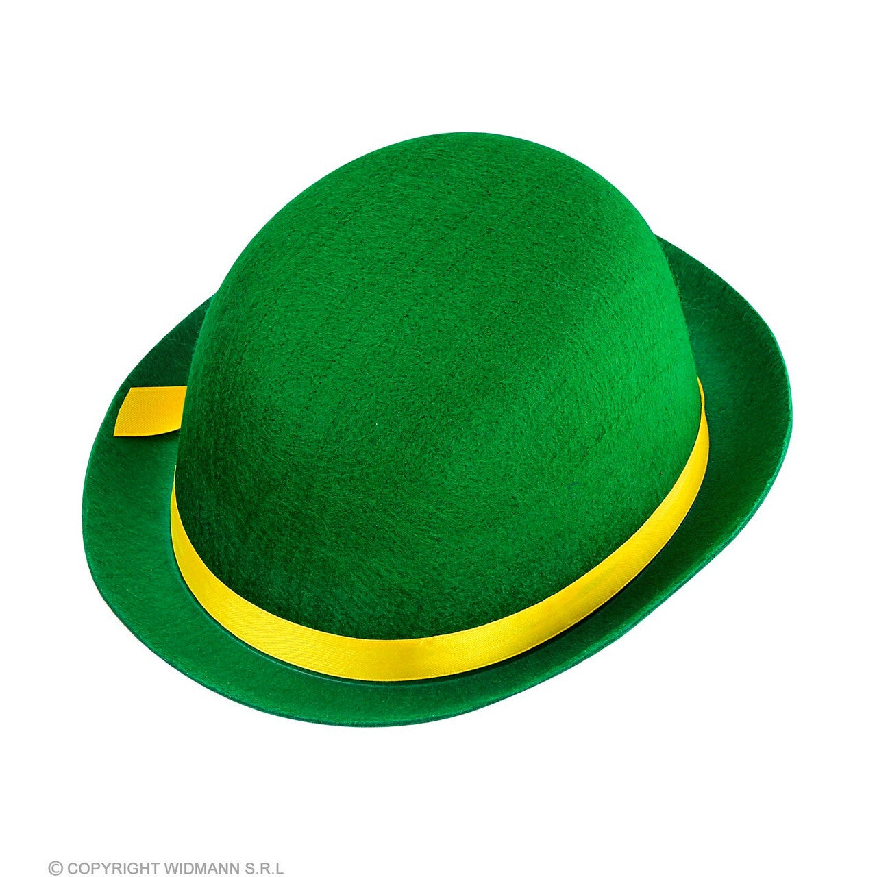 Op deze afbeelding zie je een Accessoires, van het merk Widmann. Bolhoed Groen Met Geel Lintje