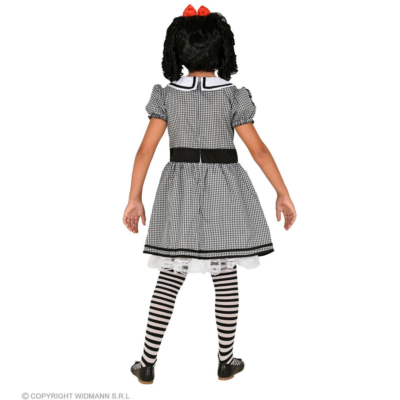 Op deze afbeelding zie je een Kostuums, van het merk Widmann. Lugubere Speel Pop Dora Meisje Kostuum