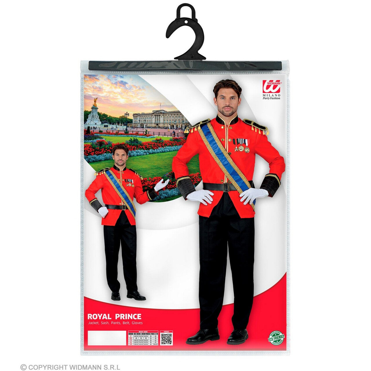 Op deze afbeelding zie je een Kostuums, van het merk Widmann. Koninklijke Prins Op Het Witte Paard William Man Kostuum