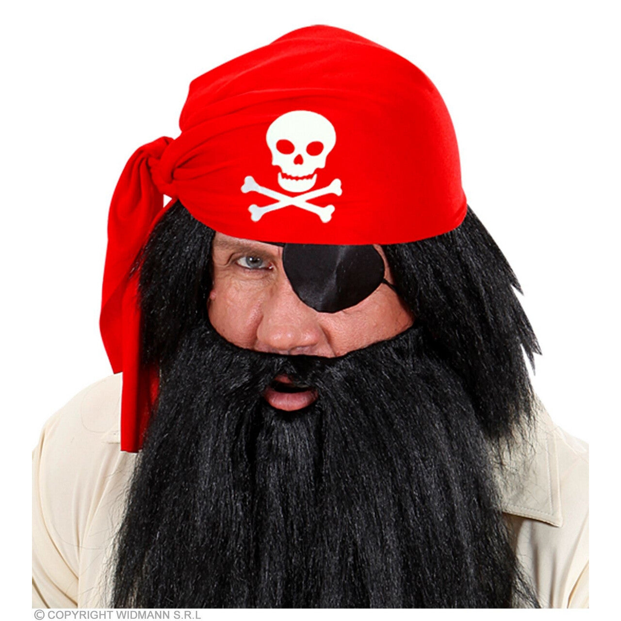 Op deze afbeelding zie je een Accessoires, van het merk Widmann. Piratenhoed Piratenkoning Henry, Vilt Rood