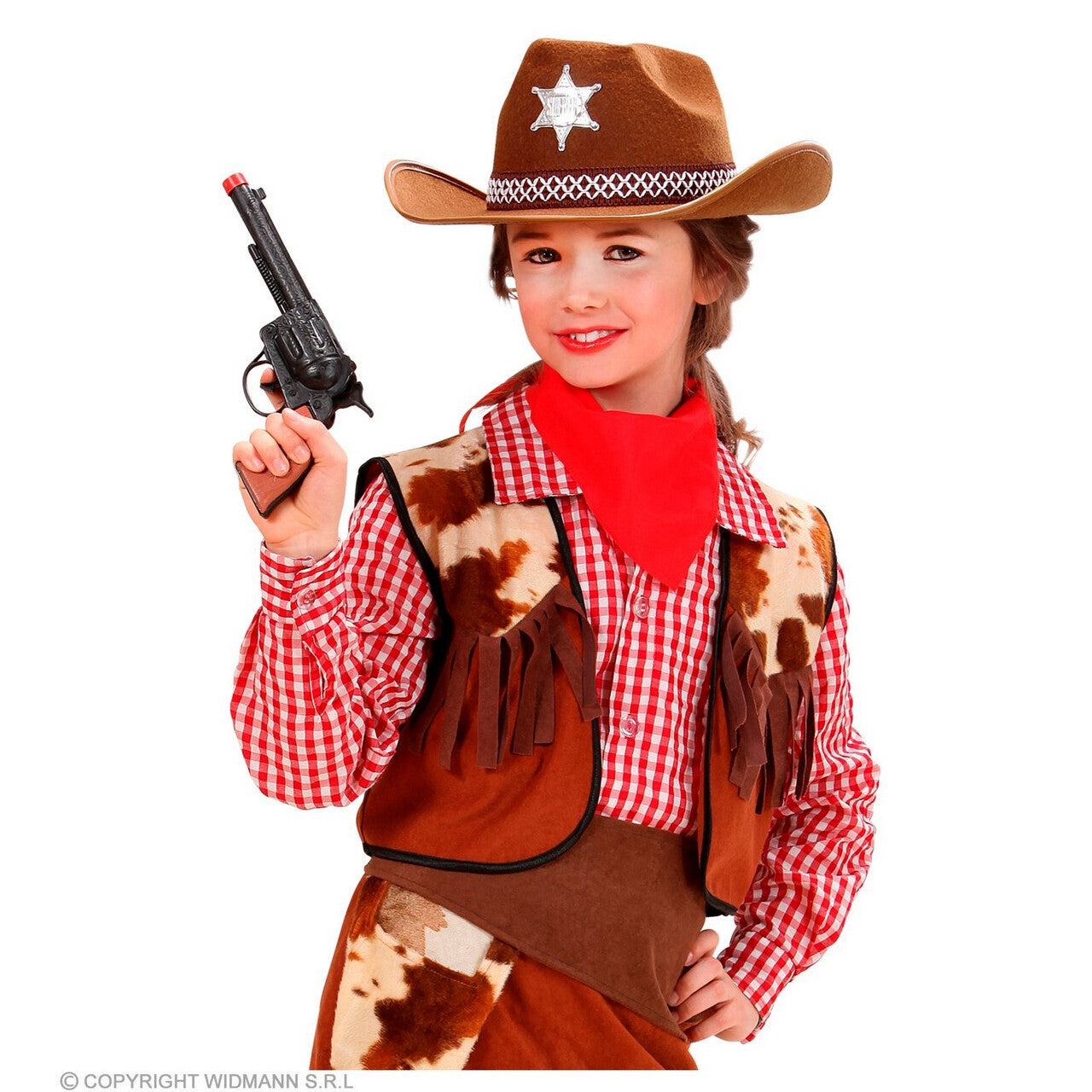 Op deze afbeelding zie je een Accessoires, van het merk Widmann. Wilde Westen Schietijzer Pistool