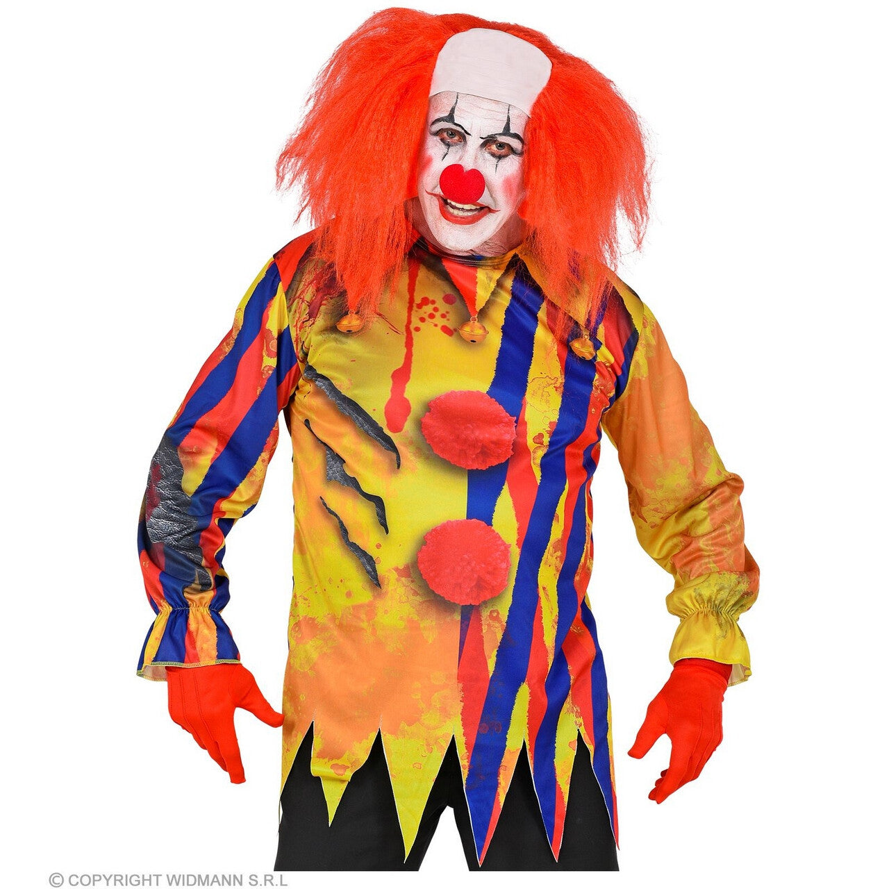 Op deze afbeelding zie je een Kostuums, van het merk Widmann. Lugubere Enge Clown Gerry Man