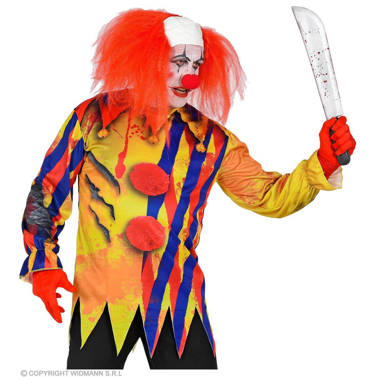 Op deze afbeelding zie je een Kostuums, van het merk Widmann. Lugubere Enge Clown Gerry Man