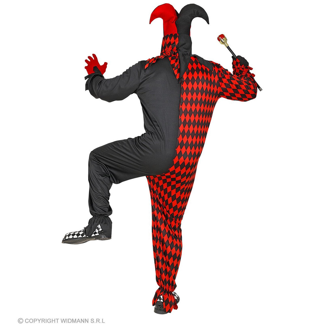 Op deze afbeelding zie je een Kostuums, van het merk Widmann. Vreemde Gekke Clown Harry Kijn Man Kostuum