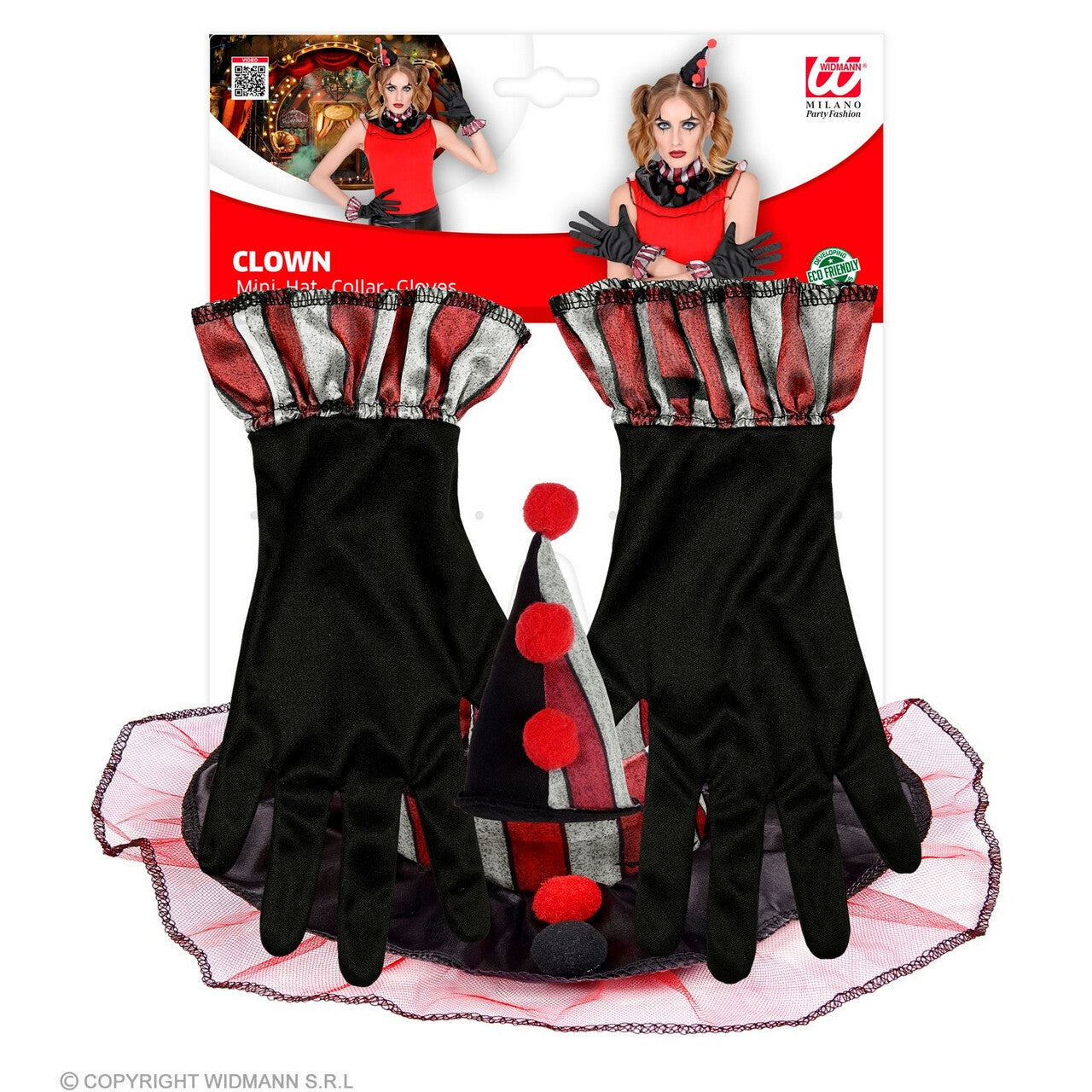 Op deze afbeelding zie je een Accessoires, van het merk Widmann. Set Duistere Clown