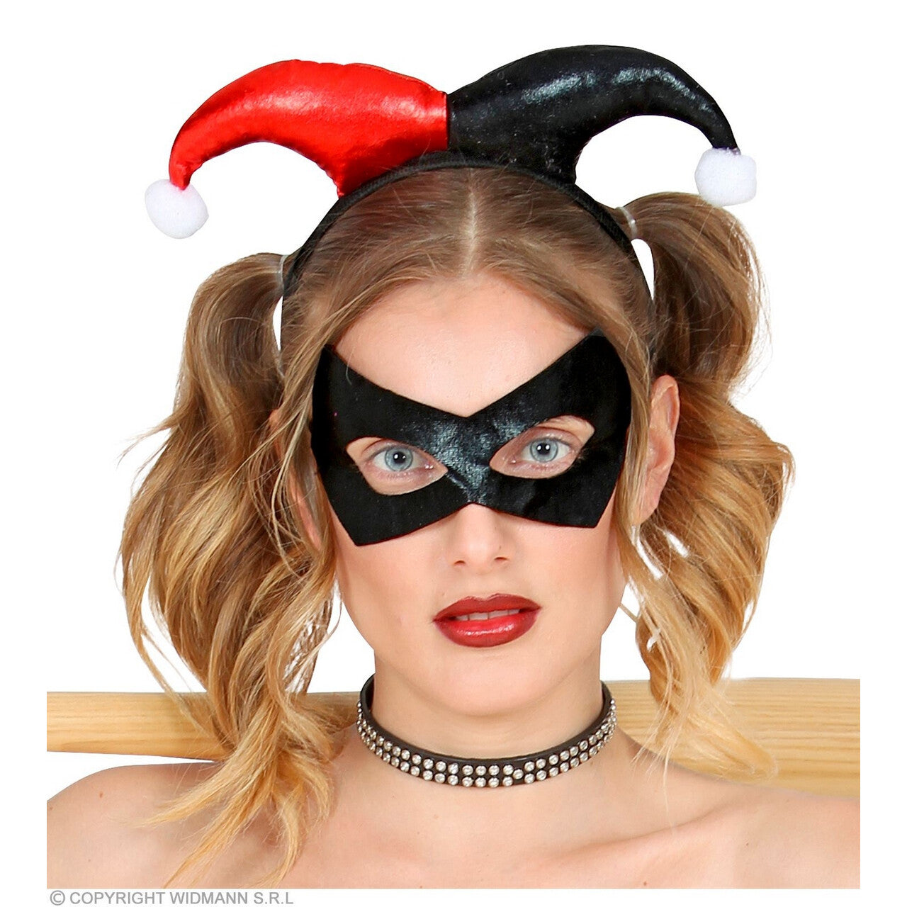 Op deze afbeelding zie je een Accessoires, van het merk Widmann. Set Superheld Harlekijn