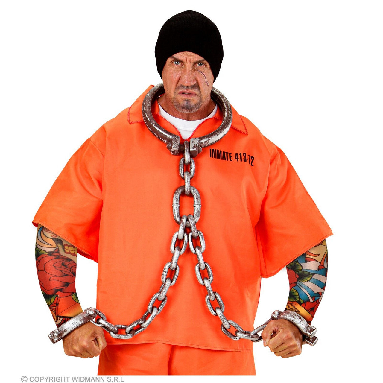 Op deze afbeelding zie je een Accessoires, van het merk Widmann. Gekleurde Tattoo Armsleeve Schedel En Rozen