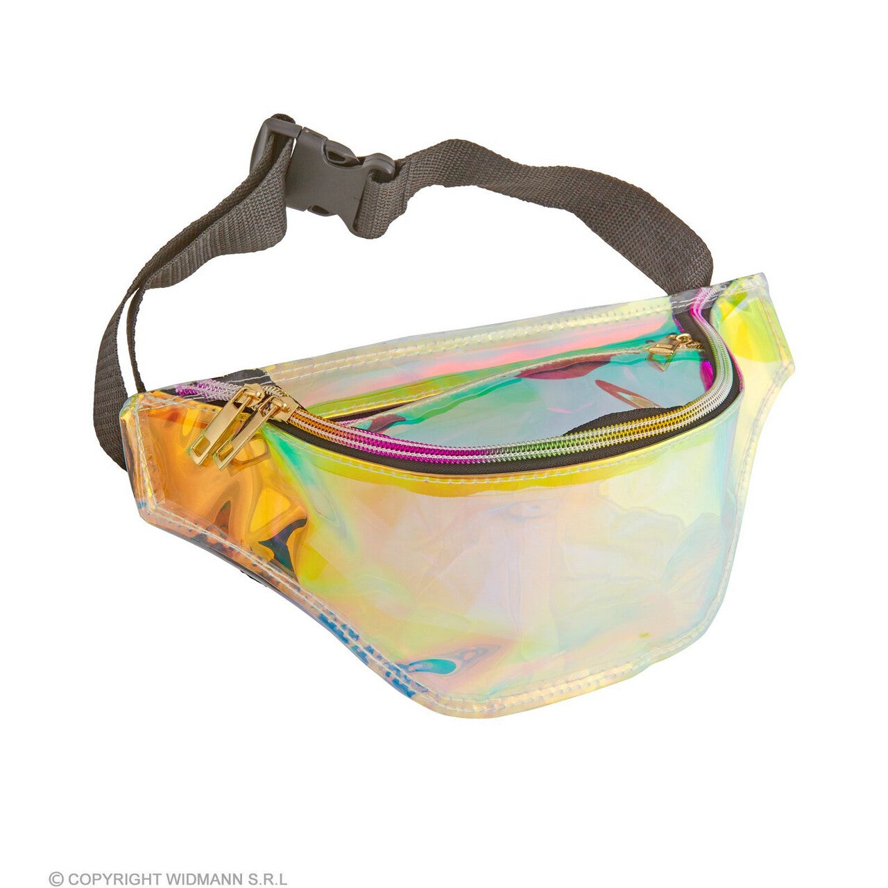 Op deze afbeelding zie je een Accessoires, van het merk Widmann. Jaren 80 Holografisch Heuptasje