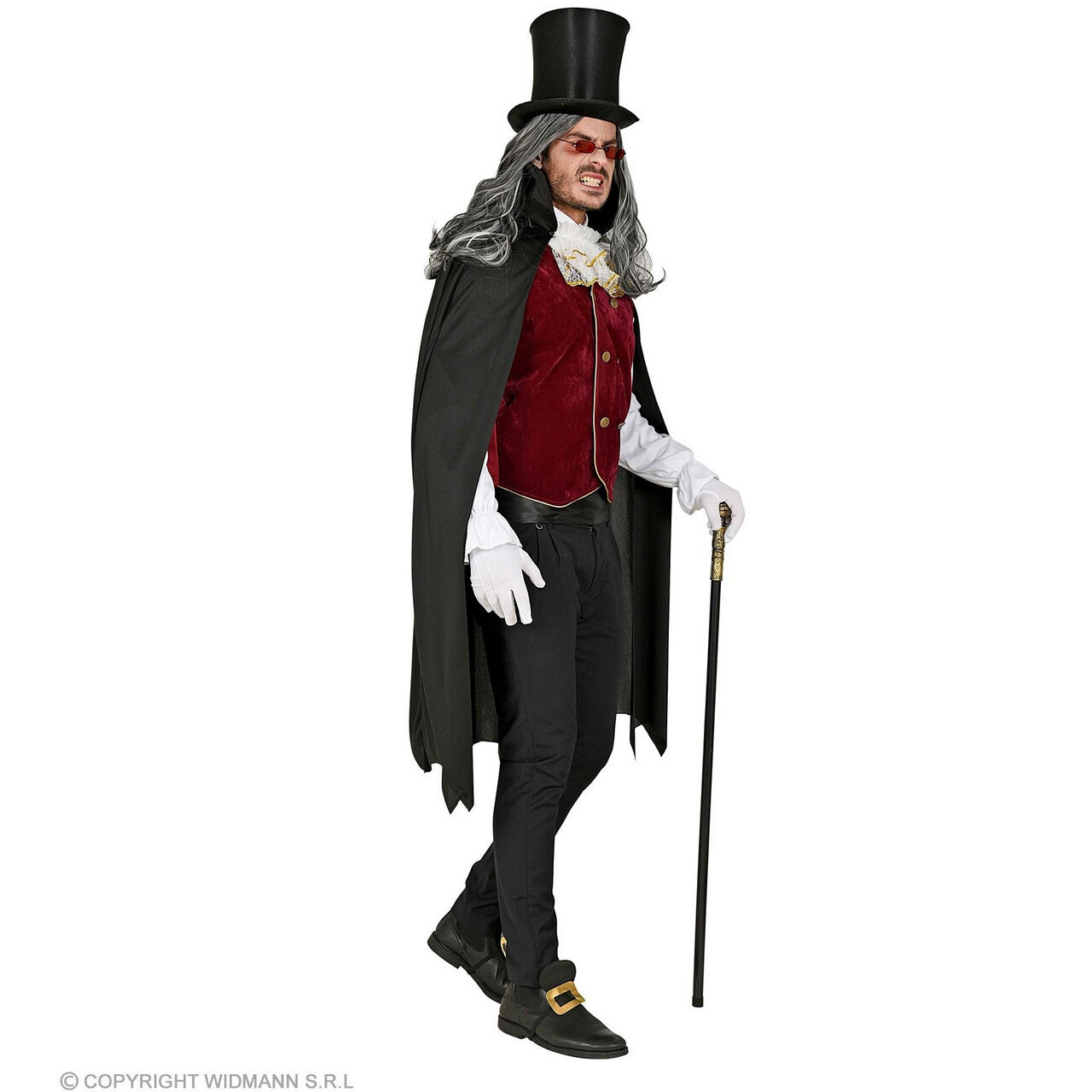 Op deze afbeelding zie je een Kostuums, van het merk Widmann. Valentino Vampiro Bloedjager Man Kostuum