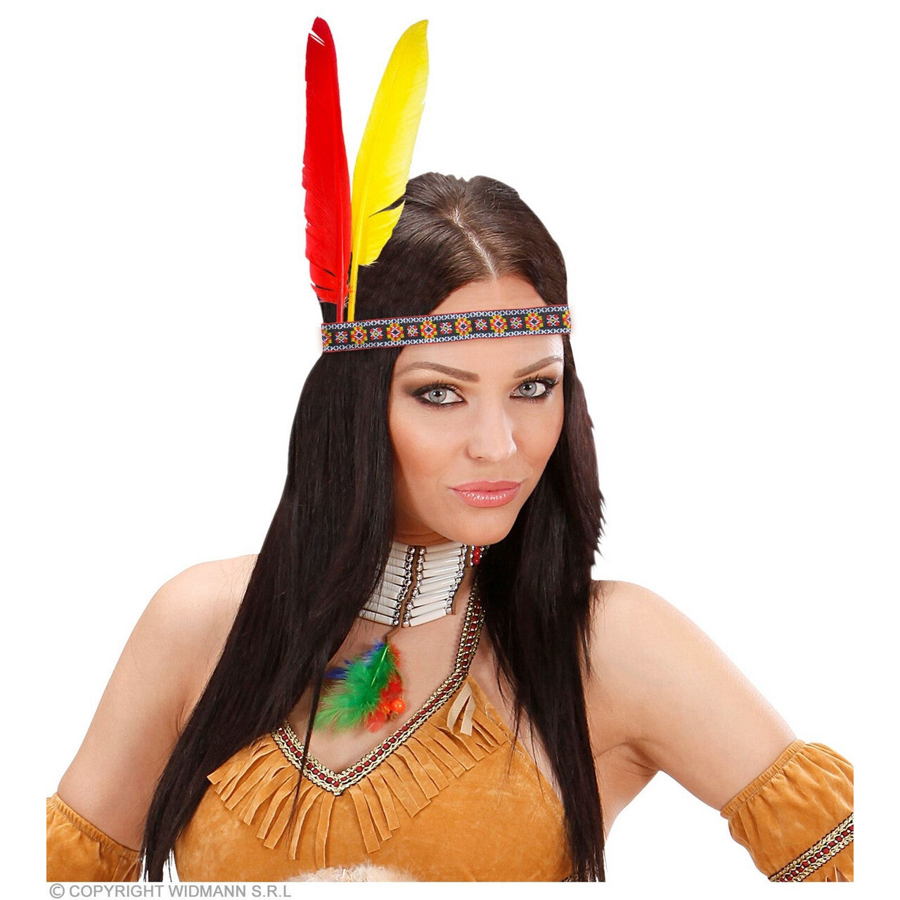 Op deze afbeelding zie je een Accessoires, van het merk Widmann. Akecheta Indianentooi
