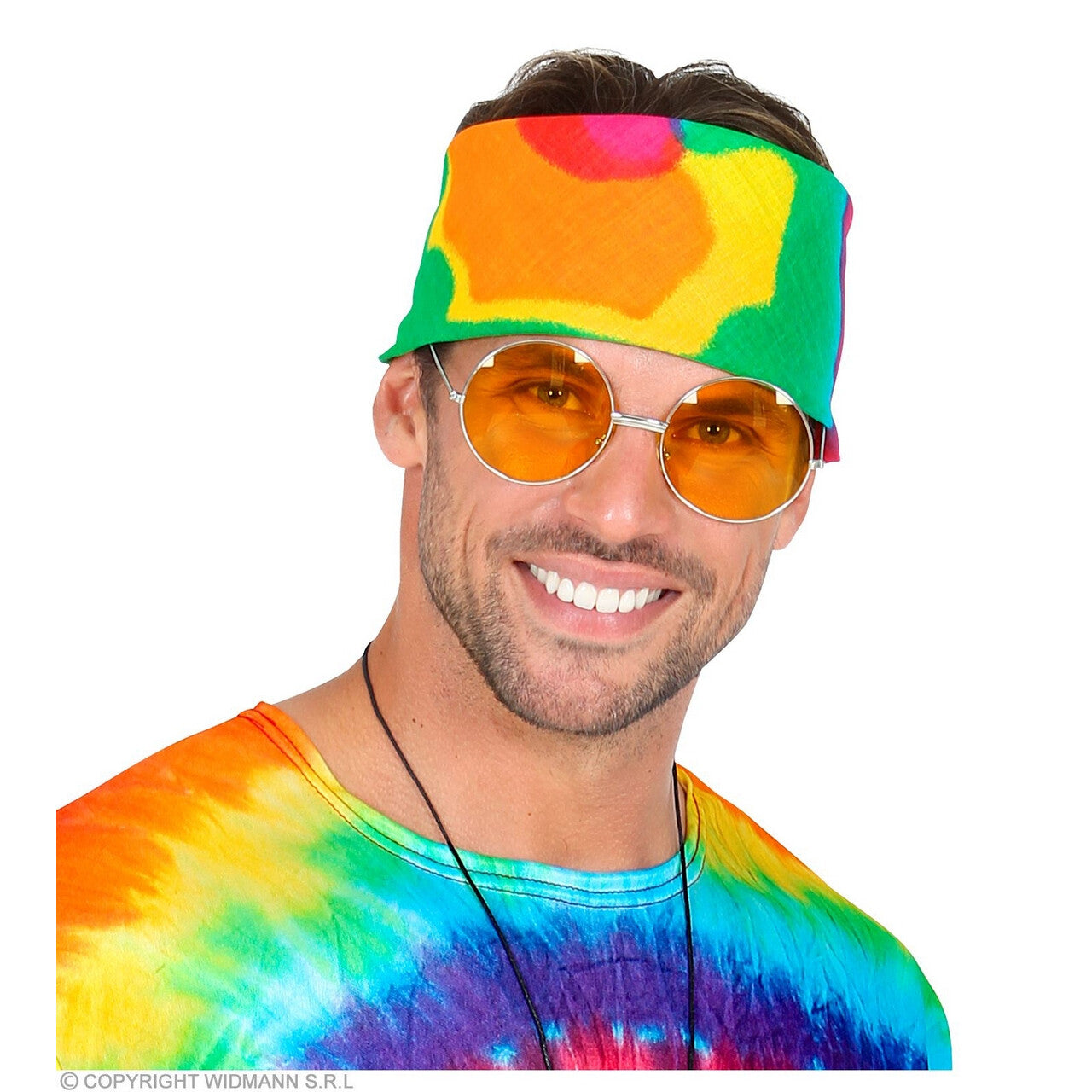 Op deze afbeelding zie je een Accessoires, van het merk Widmann. Bandana Tie Dye, 55 X 55 Centimeter