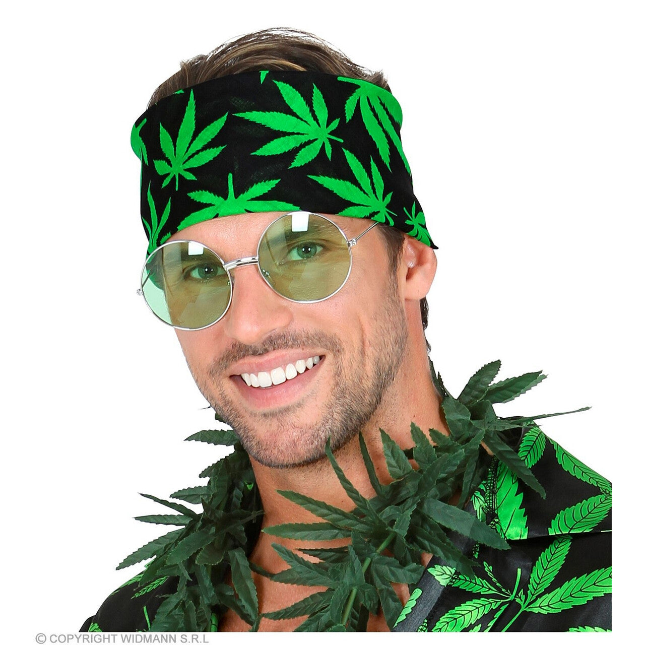 Op deze afbeelding zie je een Accessoires, van het merk Widmann. Bandana Wiet 55 X 55 Centimeter