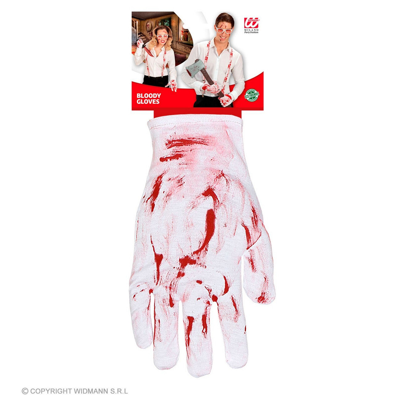 Op deze afbeelding zie je een Accessoires, van het merk Widmann. Bloed Aan Je Handen Handschoenen