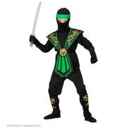 Op deze afbeelding zie je een Kostuums, van het merk Widmann. Gevreesde Draken Ninja Groen Kind Jongen Kostuum