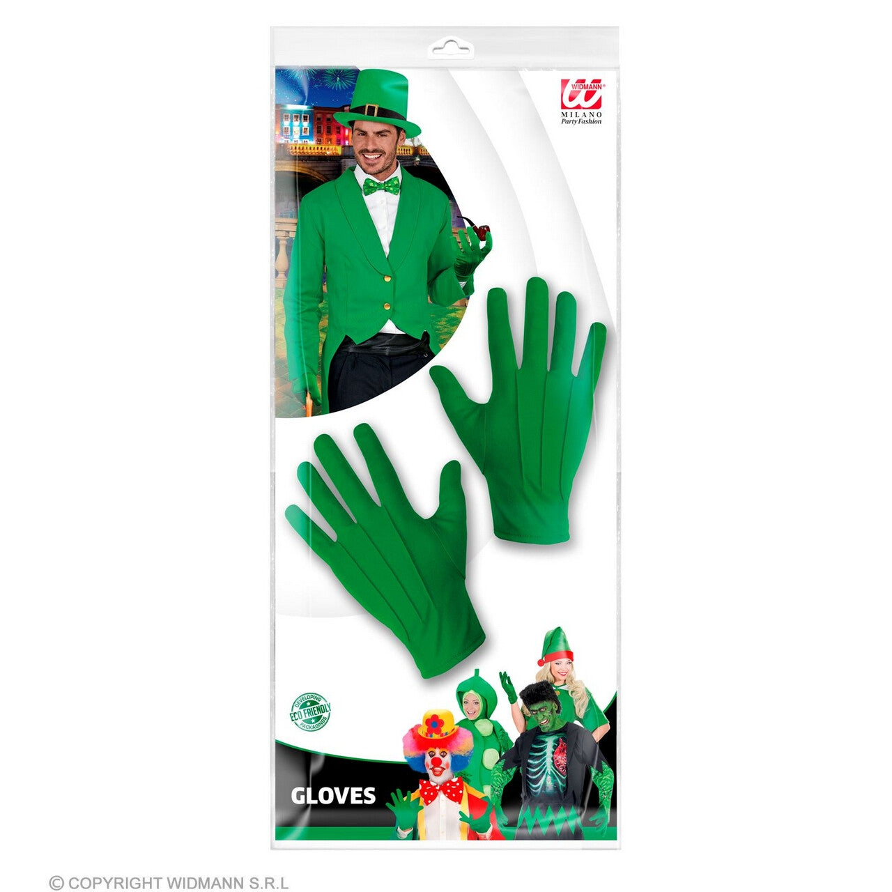 Op deze afbeelding zie je een Accessoires, van het merk Widmann. Korte Handschoenen Groene Vingers