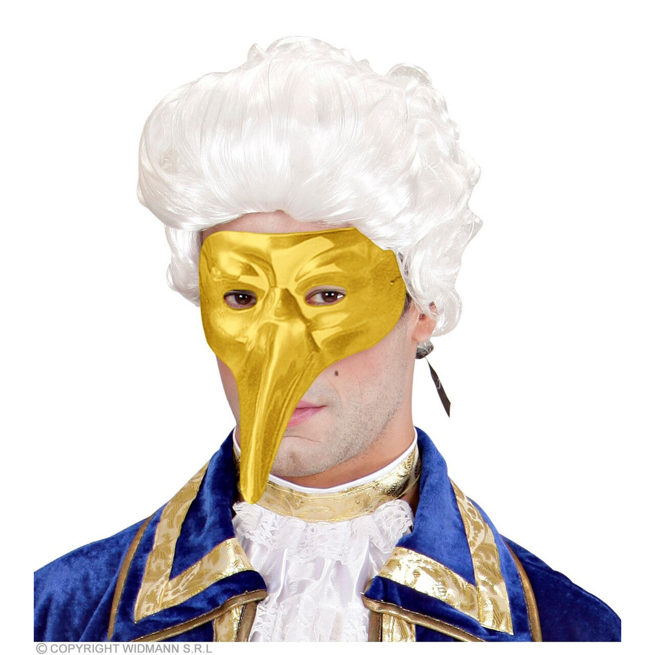 Op deze afbeelding zie je een Accessoires, van het merk Widmann. Gouden Pestmasker Venetie