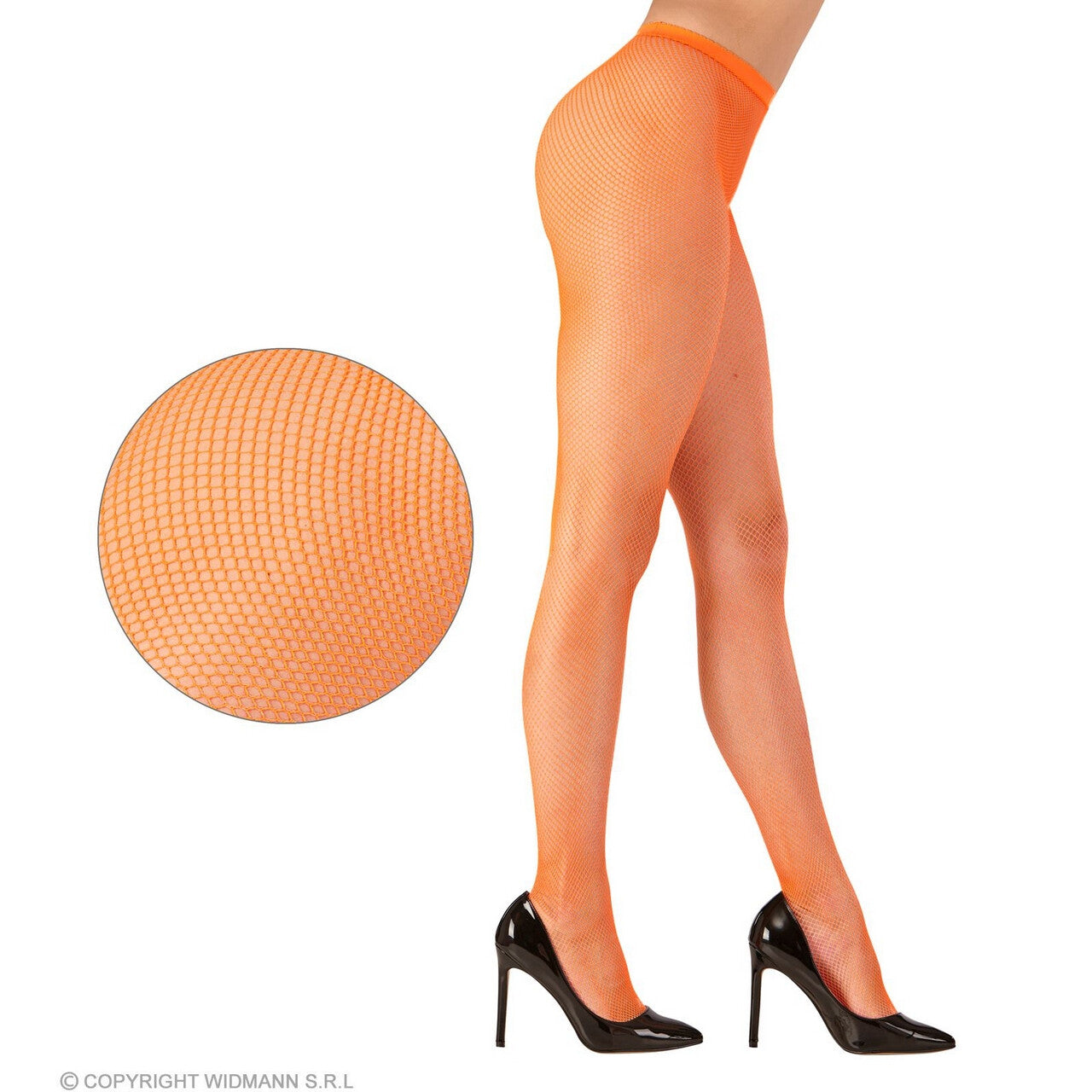 Op deze afbeelding zie je een Accessoires, van het merk Widmann. Visnet Party Panty Neon Oranje