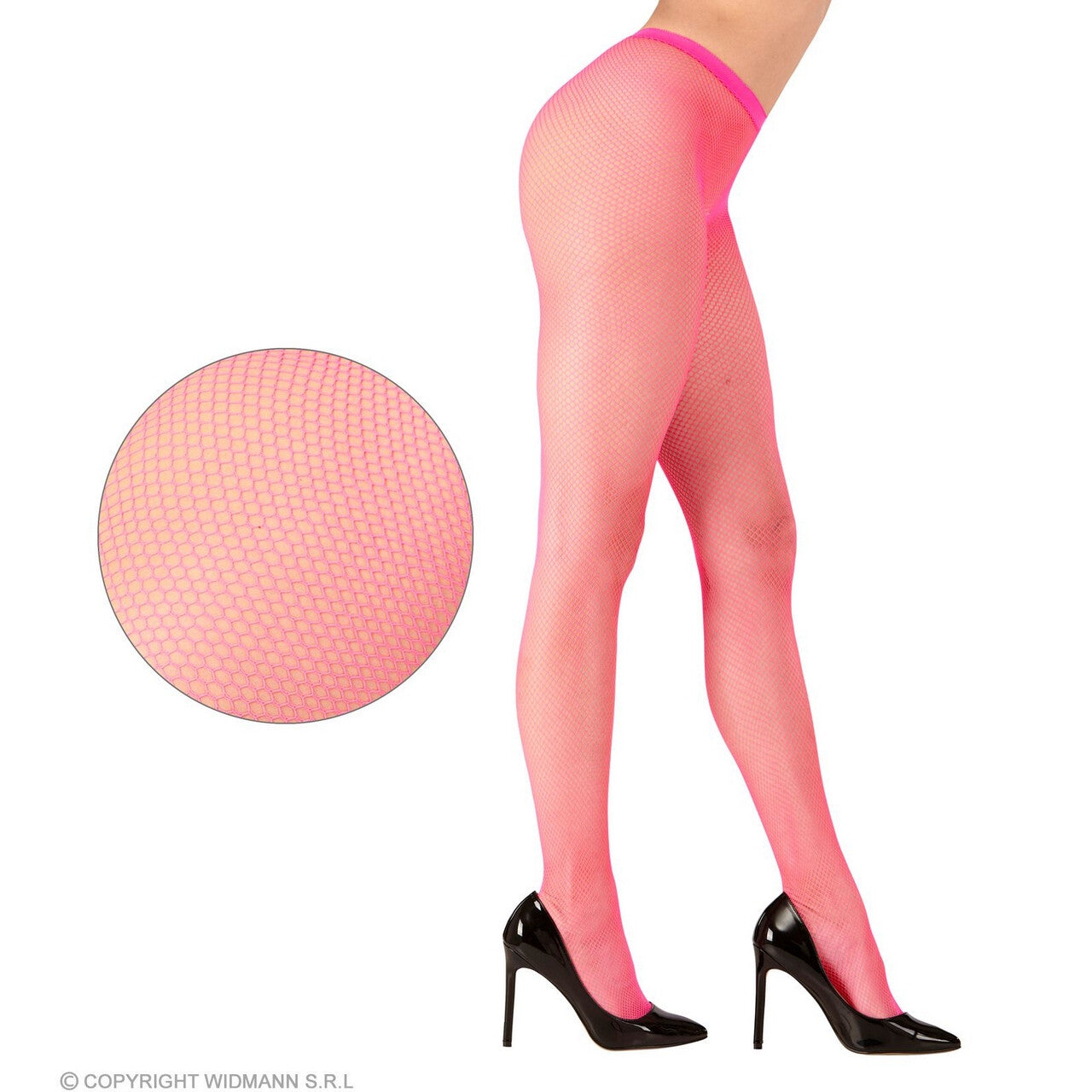 Op deze afbeelding zie je een Accessoires, van het merk Widmann. Visnet Party Panty Neon Roze