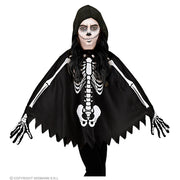 Op deze afbeelding zie je een Kostuums, van het merk Widmann. Scotty Skelettie Poncho Kind Kind