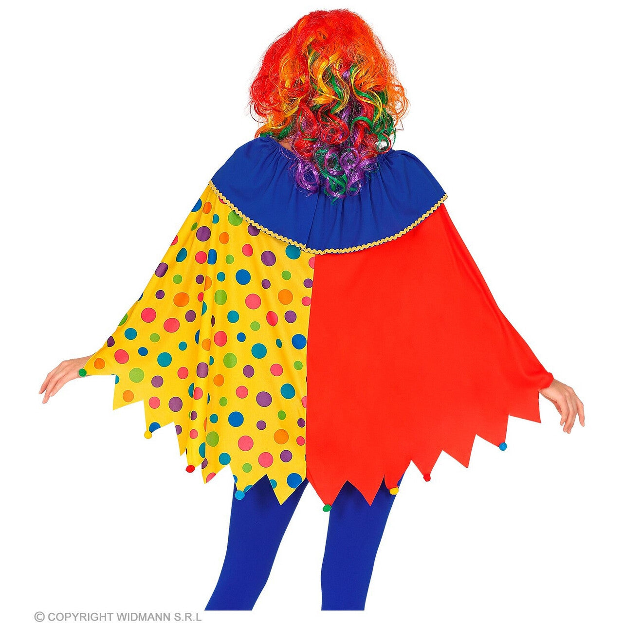 Op deze afbeelding zie je een Kostuums, van het merk Widmann. Pi Pa Poncho Clown