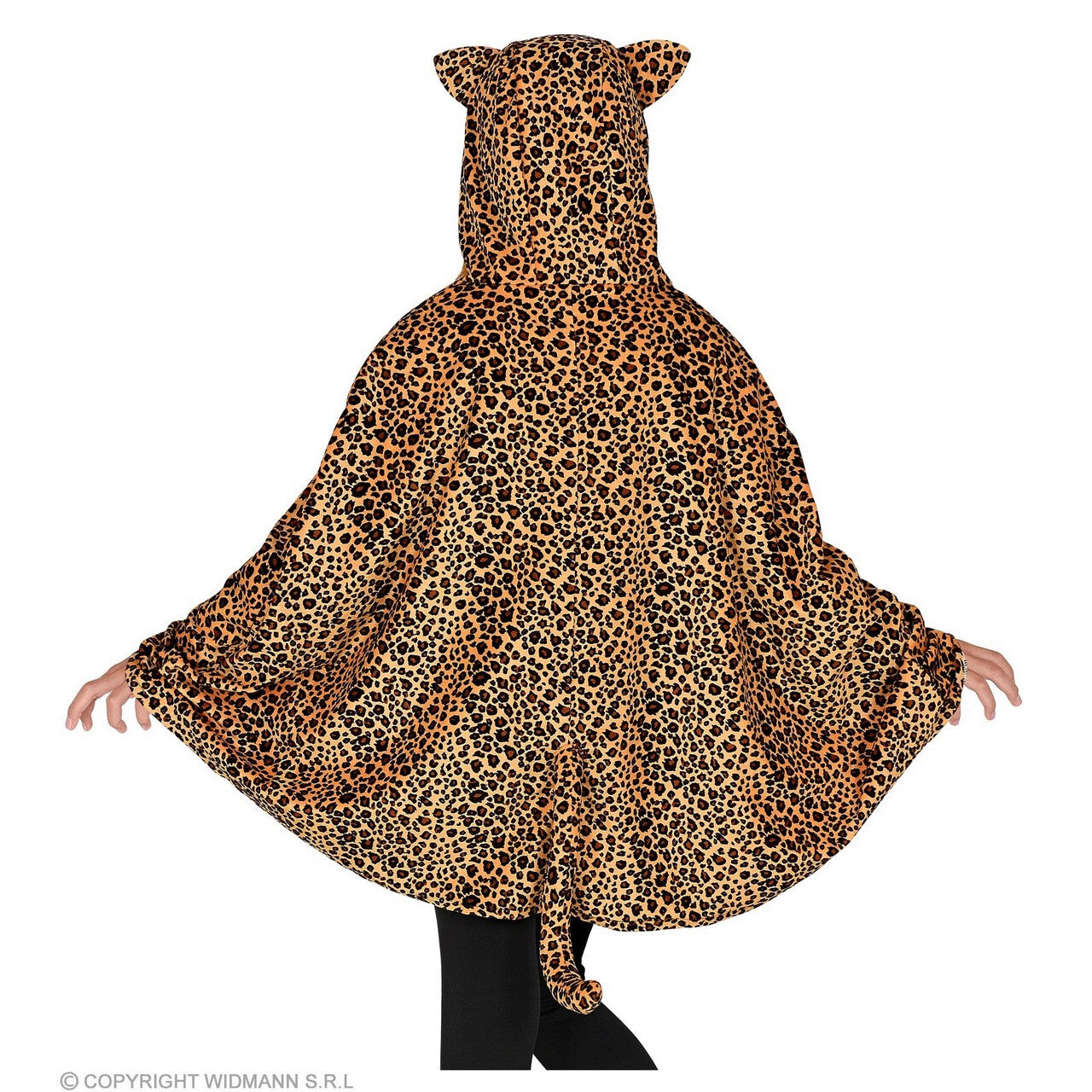 Op deze afbeelding zie je een Kostuums, van het merk Widmann. Lazy Luipaard Poncho Kind Kind