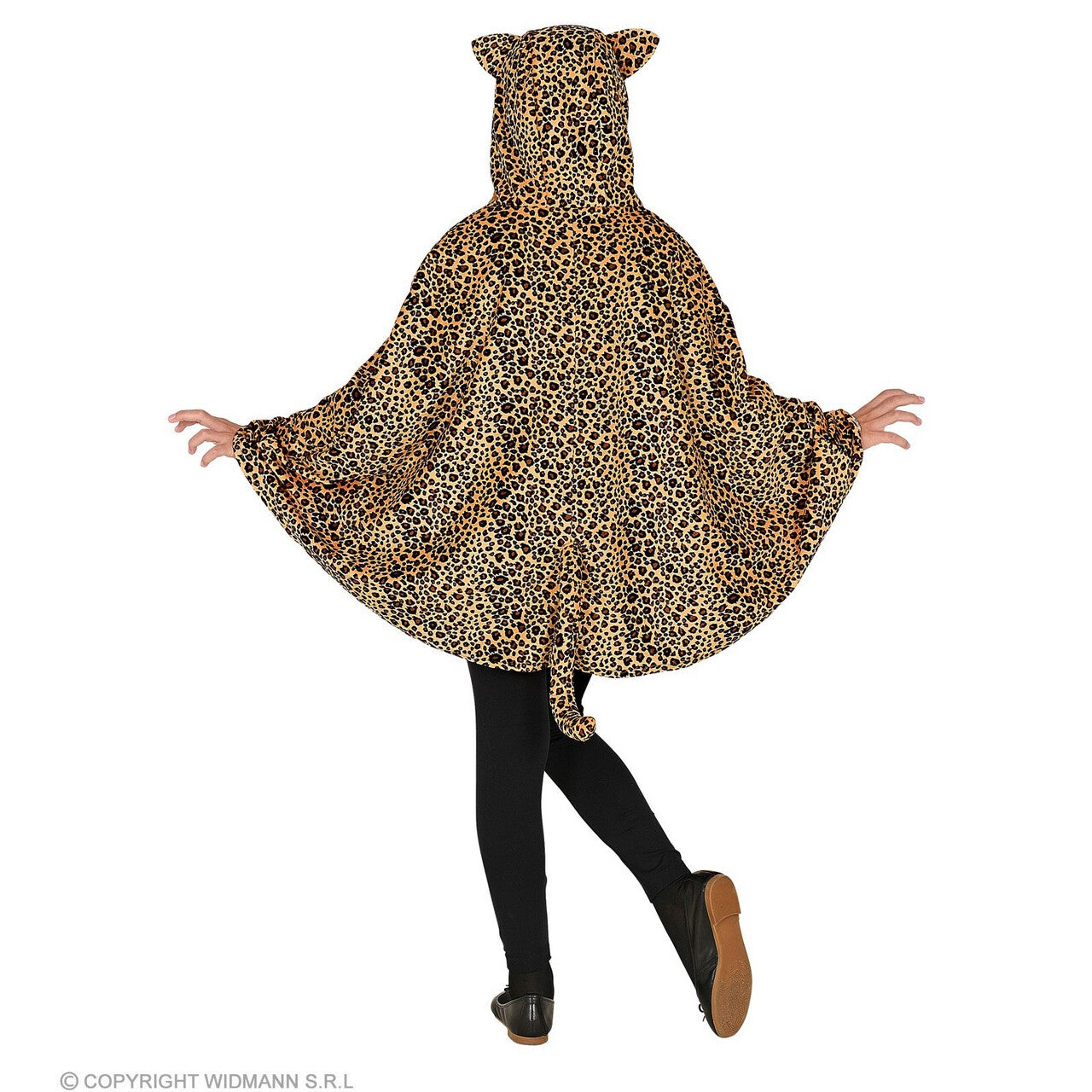 Op deze afbeelding zie je een Kostuums, van het merk Widmann. Lazy Luipaard Poncho Kind Kind