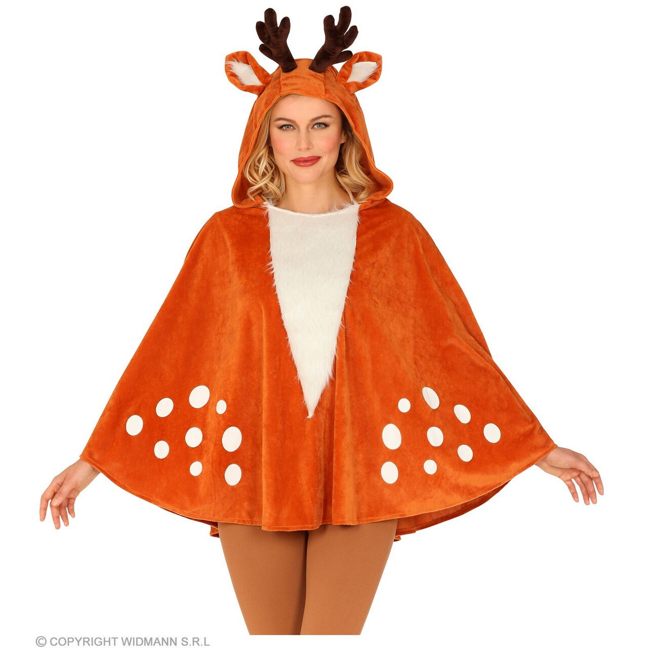 Op deze afbeelding zie je een Kostuums, van het merk Widmann. Hitsig Hertje Poncho