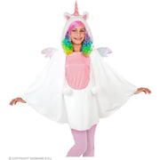 Op deze afbeelding zie je een Kostuums, van het merk Widmann. Fabelachtige Eenhoorn Kind Poncho Meisje