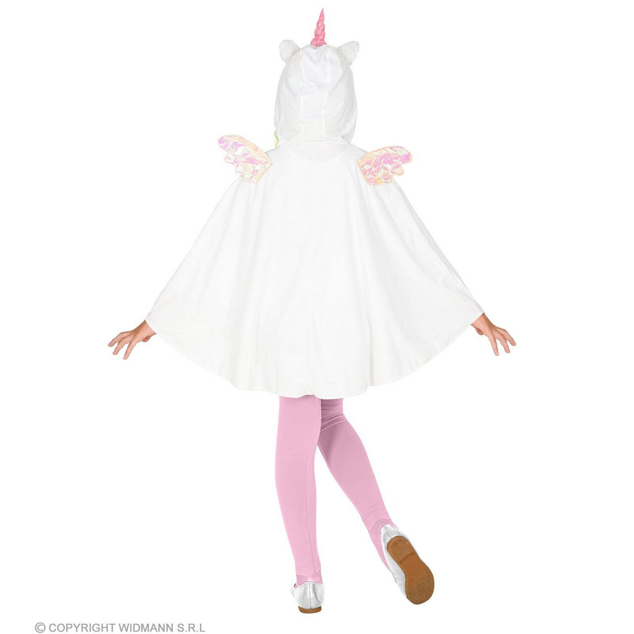 Op deze afbeelding zie je een Kostuums, van het merk Widmann. Fabelachtige Eenhoorn Kind Poncho Meisje
