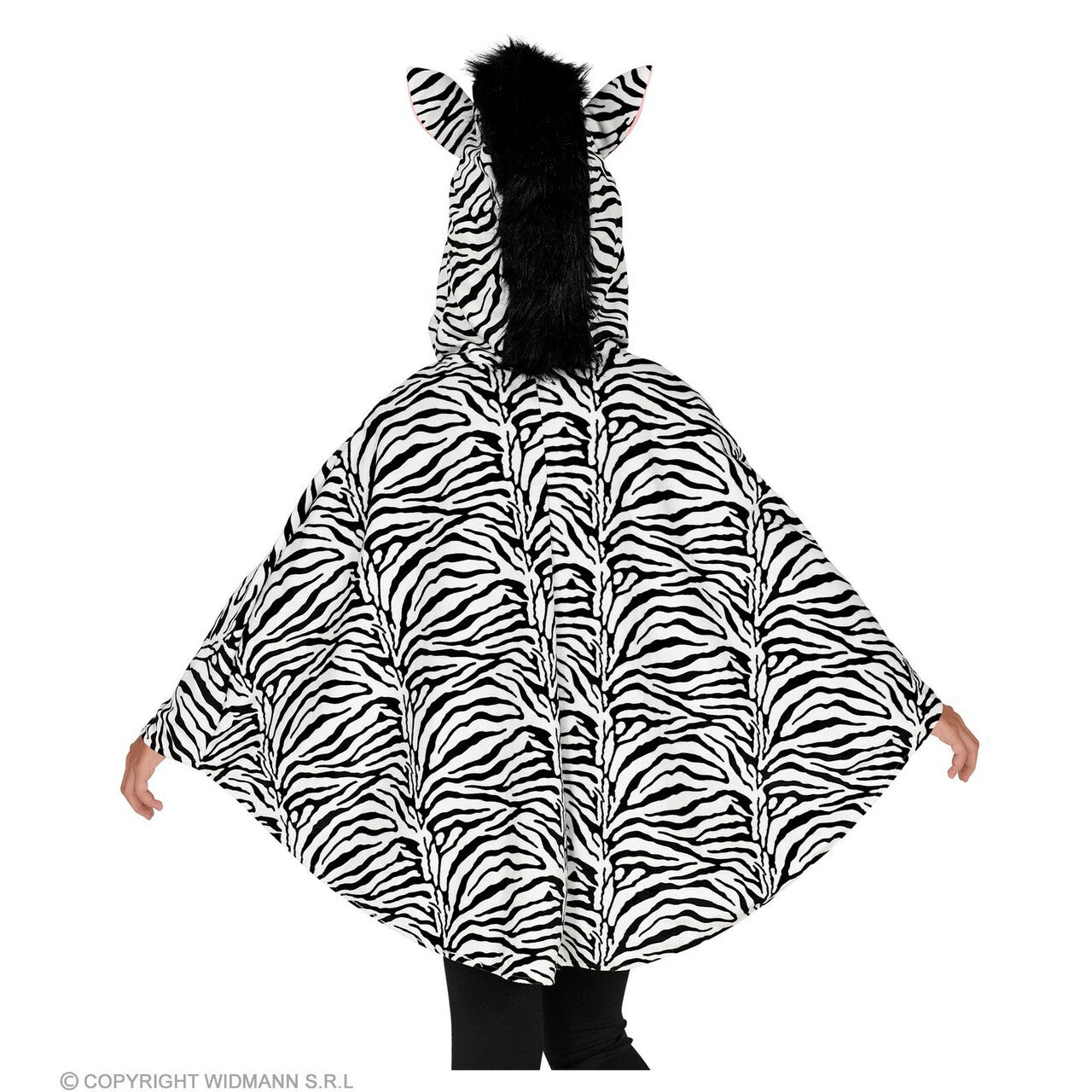 Op deze afbeelding zie je een Kostuums, van het merk Widmann. Duizelingwekkende Strepen Poncho Zebra Kind Kind