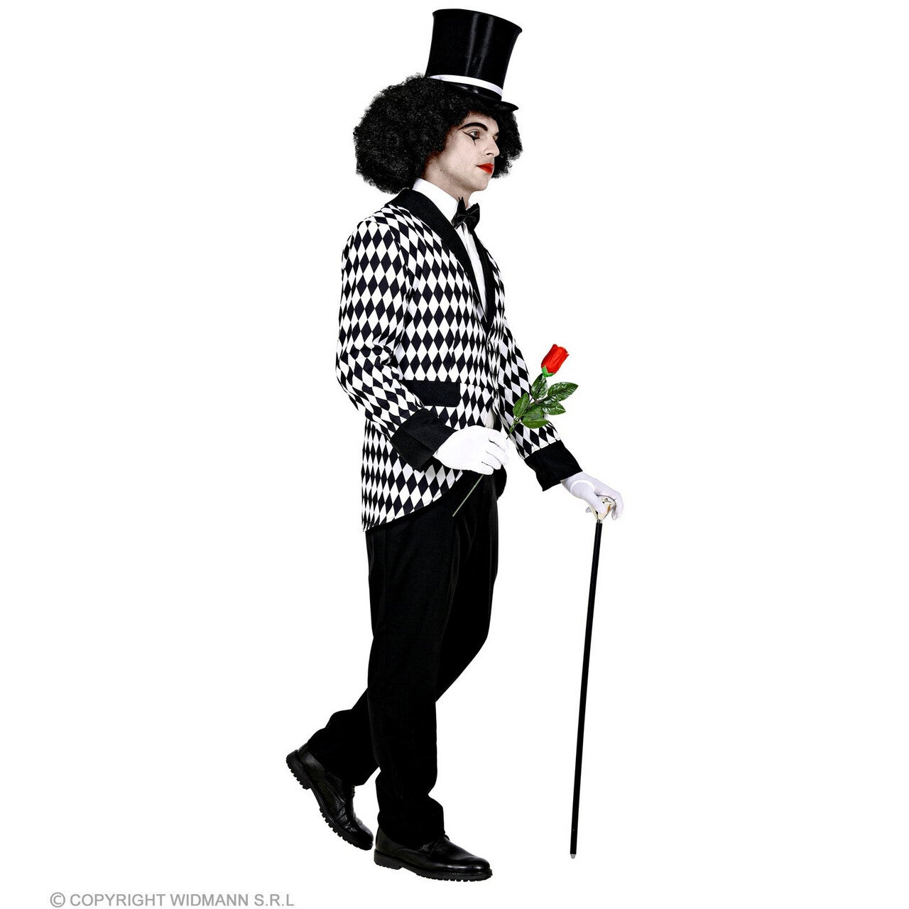 Op deze afbeelding zie je een Kostuums, van het merk Widmann. Eenzame Mime Clown Zwart Wit Man
