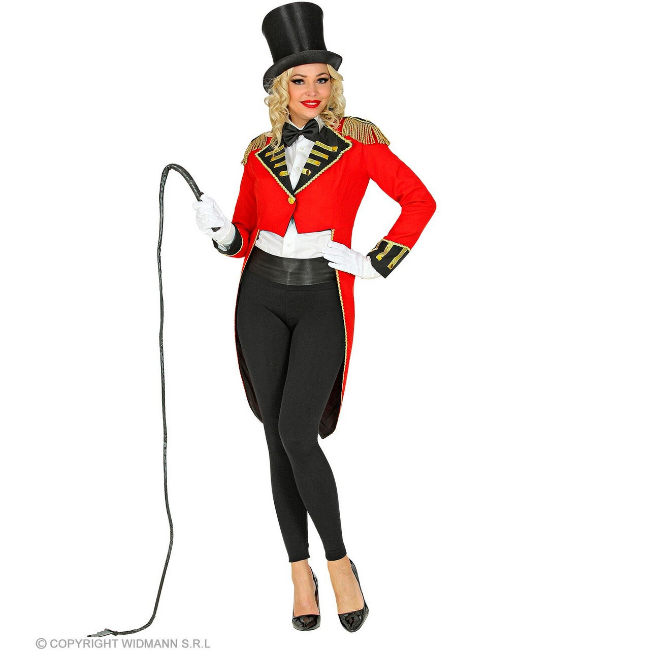Op deze afbeelding zie je een Kostuums, van het merk Widmann. Circus Directeur Piccobella Van Zwiepenstok Vrouw