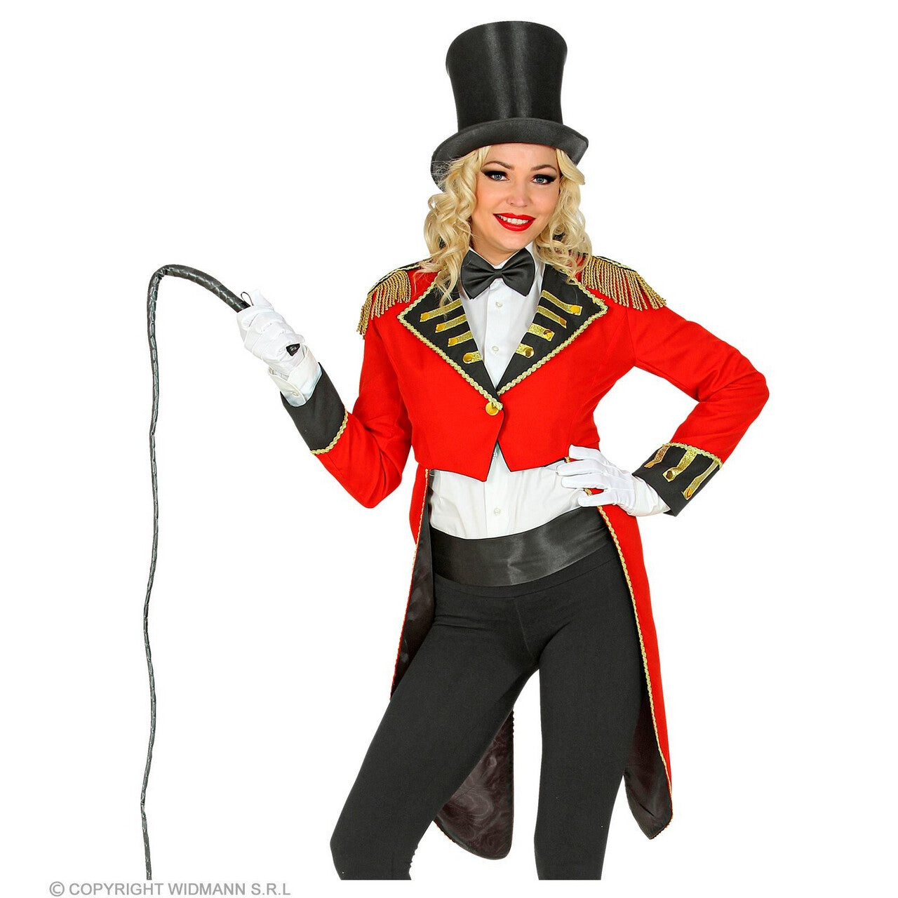 Op deze afbeelding zie je een Kostuums, van het merk Widmann. Circus Directeur Piccobella Van Zwiepenstok Vrouw