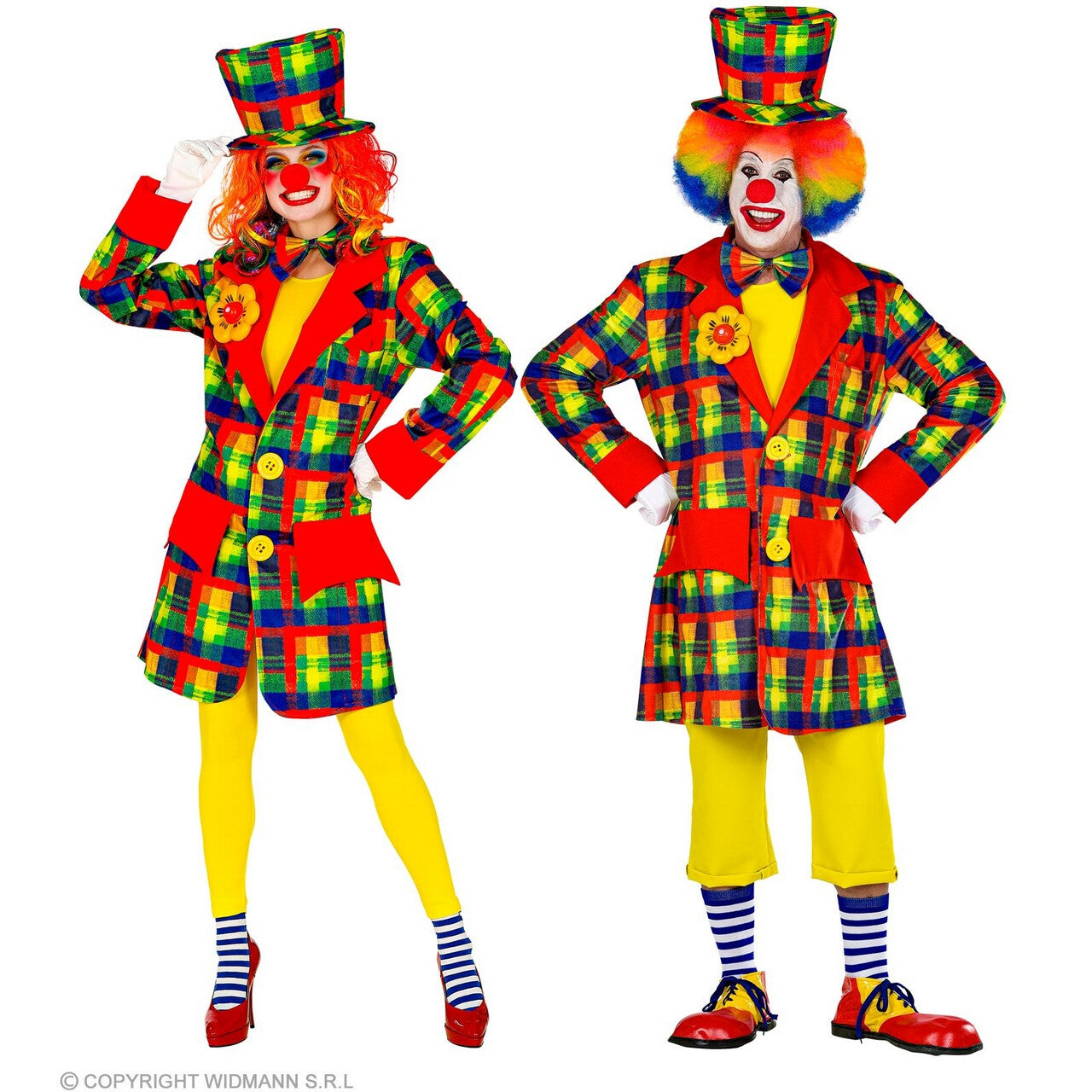 Op deze afbeelding zie je een Kostuums, van het merk Widmann. Keurige Kleurige Fleurige Jas Clown