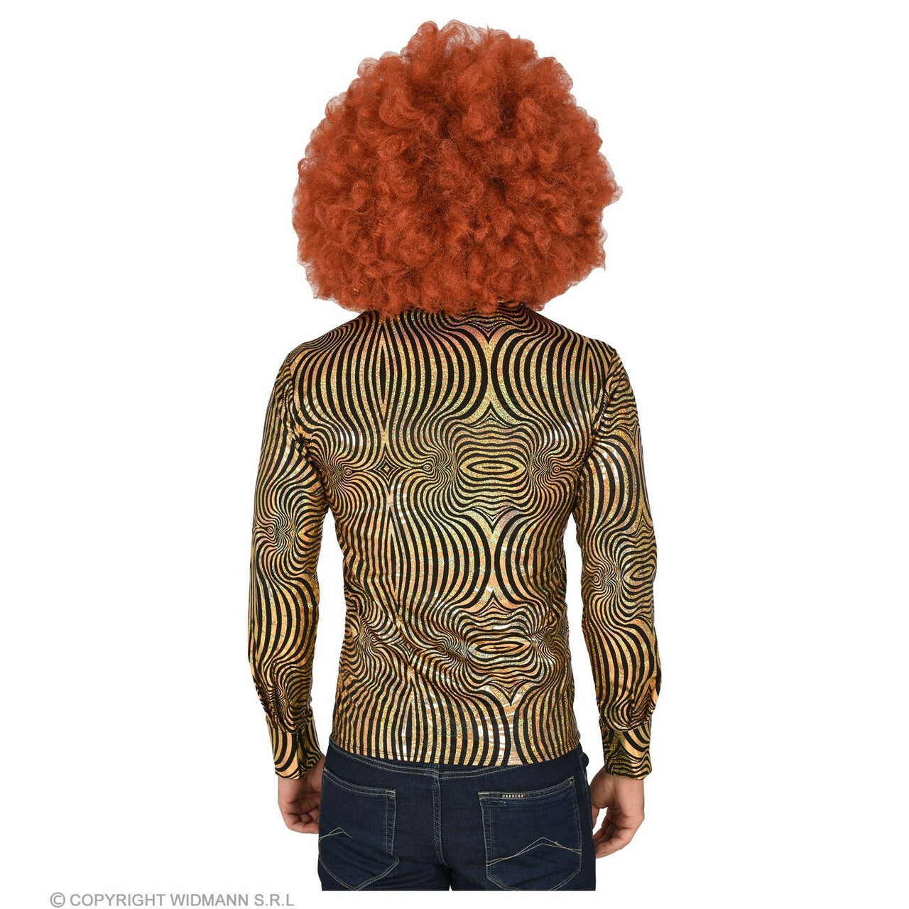 Op deze afbeelding zie je een Kostuums, van het merk Widmann. 70s Gouden Exotische Joe Disco Man