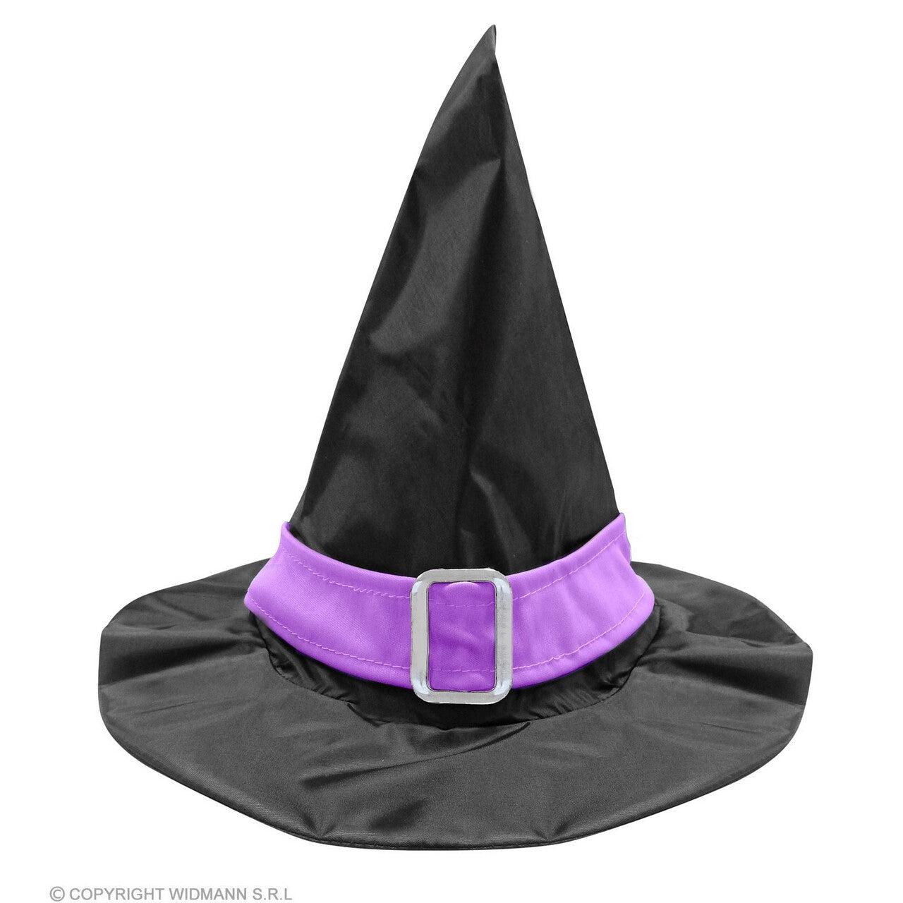 Op deze afbeelding zie je een Accessoires, van het merk Widmann. Heksenhoed Met Paarse Band Kind