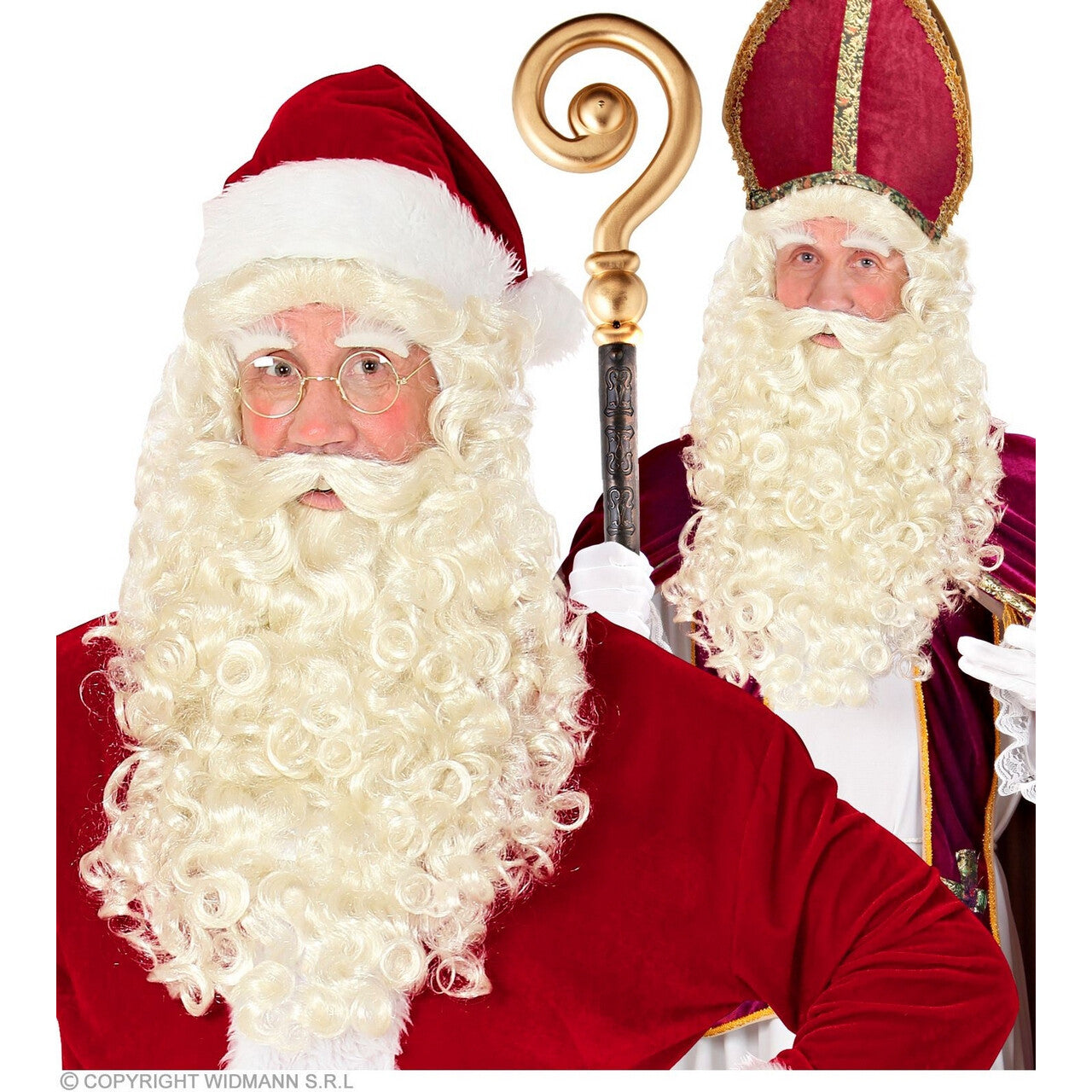 Op deze afbeelding zie je een Accessoires, van het merk Widmann. December Set Sinterklaasbaard En Pruik