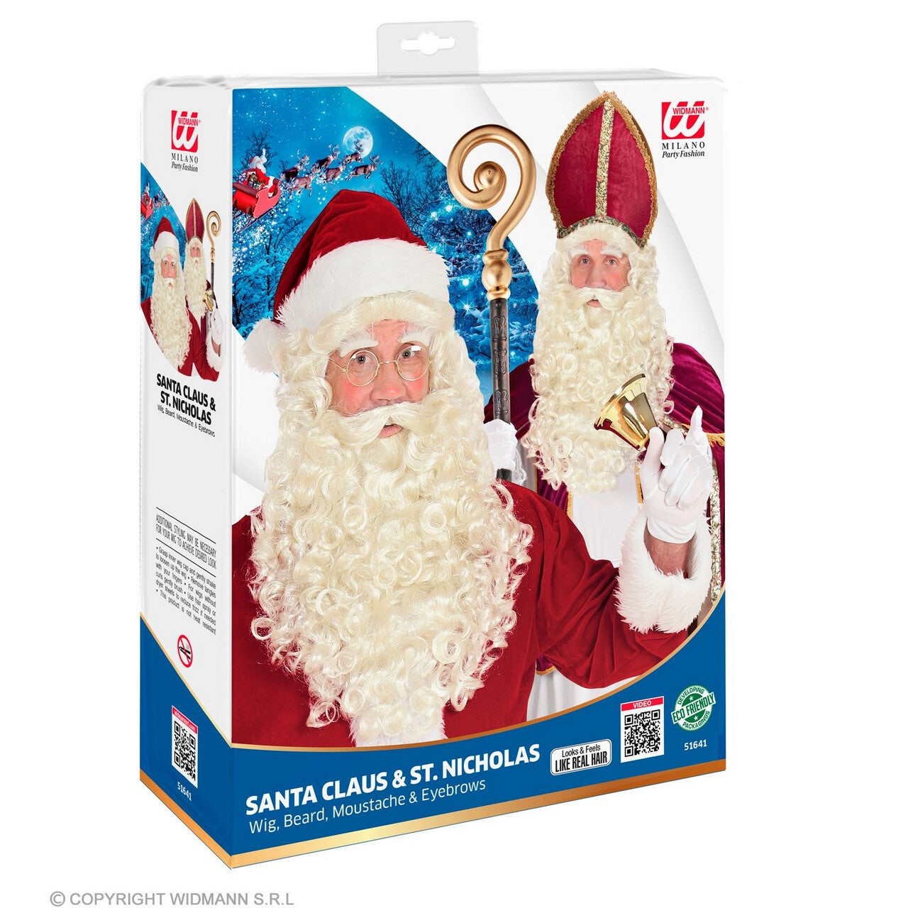 Op deze afbeelding zie je een Accessoires, van het merk Widmann. December Set Sinterklaasbaard En Pruik