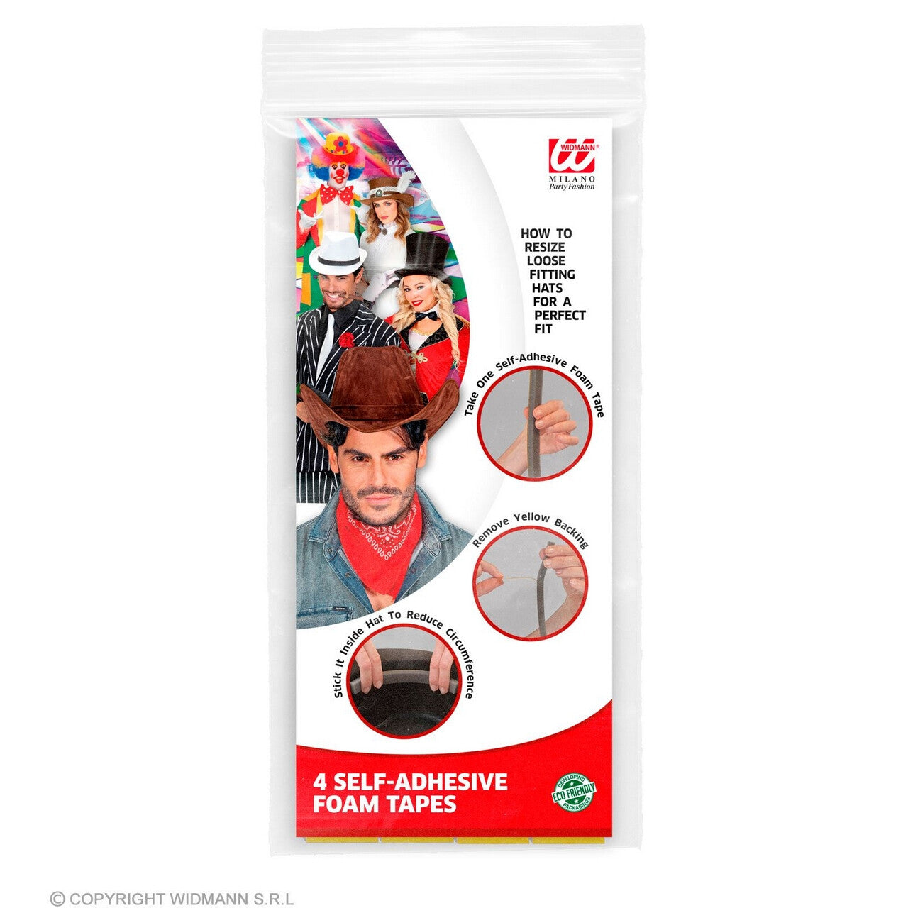 Op deze afbeelding zie je een Accessoires, van het merk Widmann. Hoed Verkleiner Zelfklevende Foam