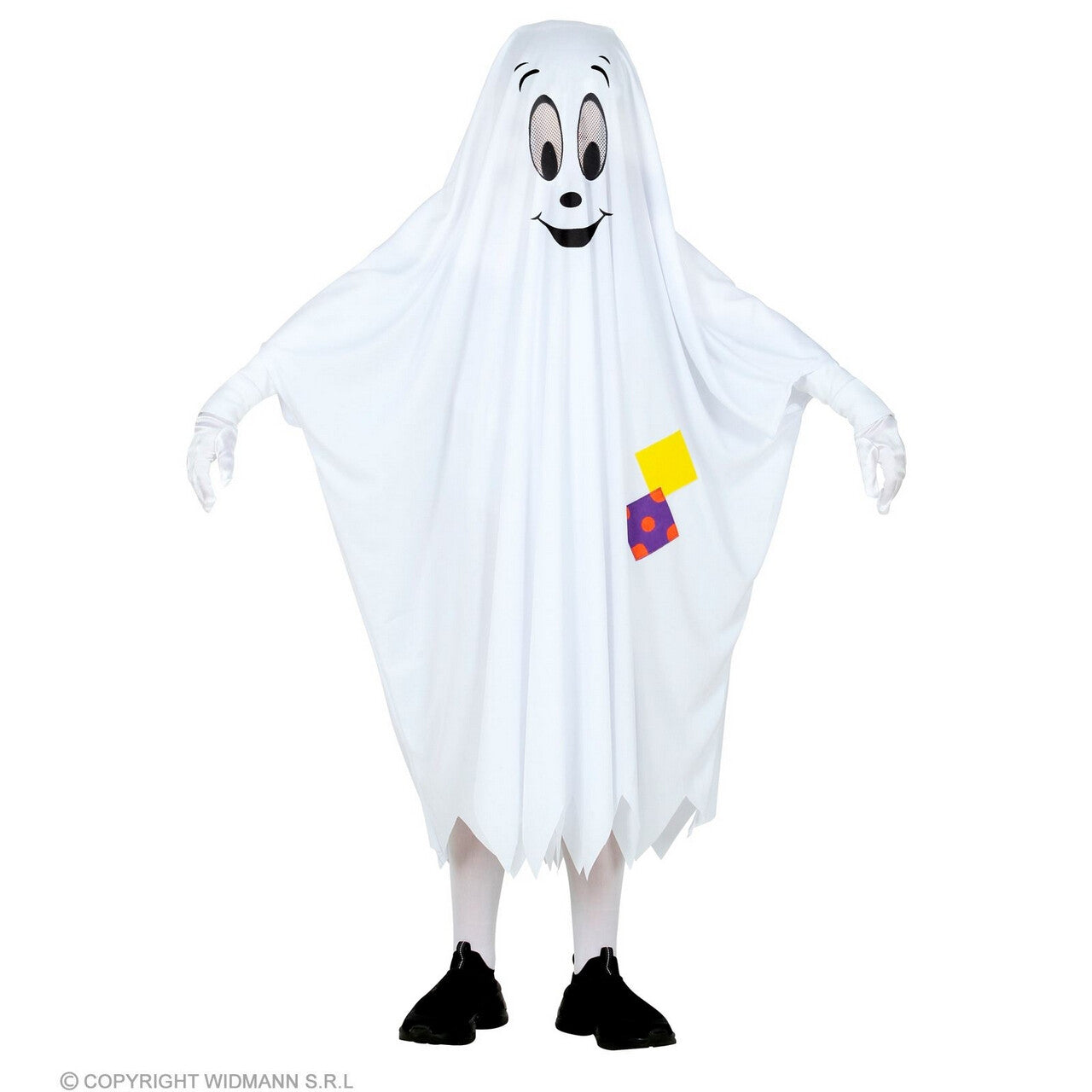 Op deze afbeelding zie je een Kostuums, van het merk Widmann. Het Vriendelijke Spookje Kind Kind Kostuum