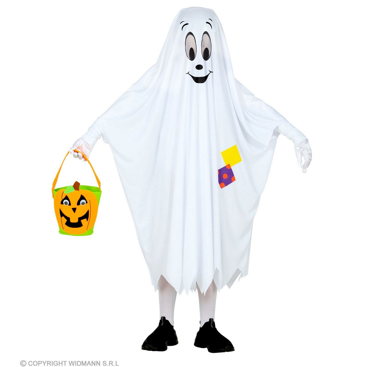 Op deze afbeelding zie je een Kostuums, van het merk Widmann. Het Vriendelijke Spookje Kind Kind Kostuum